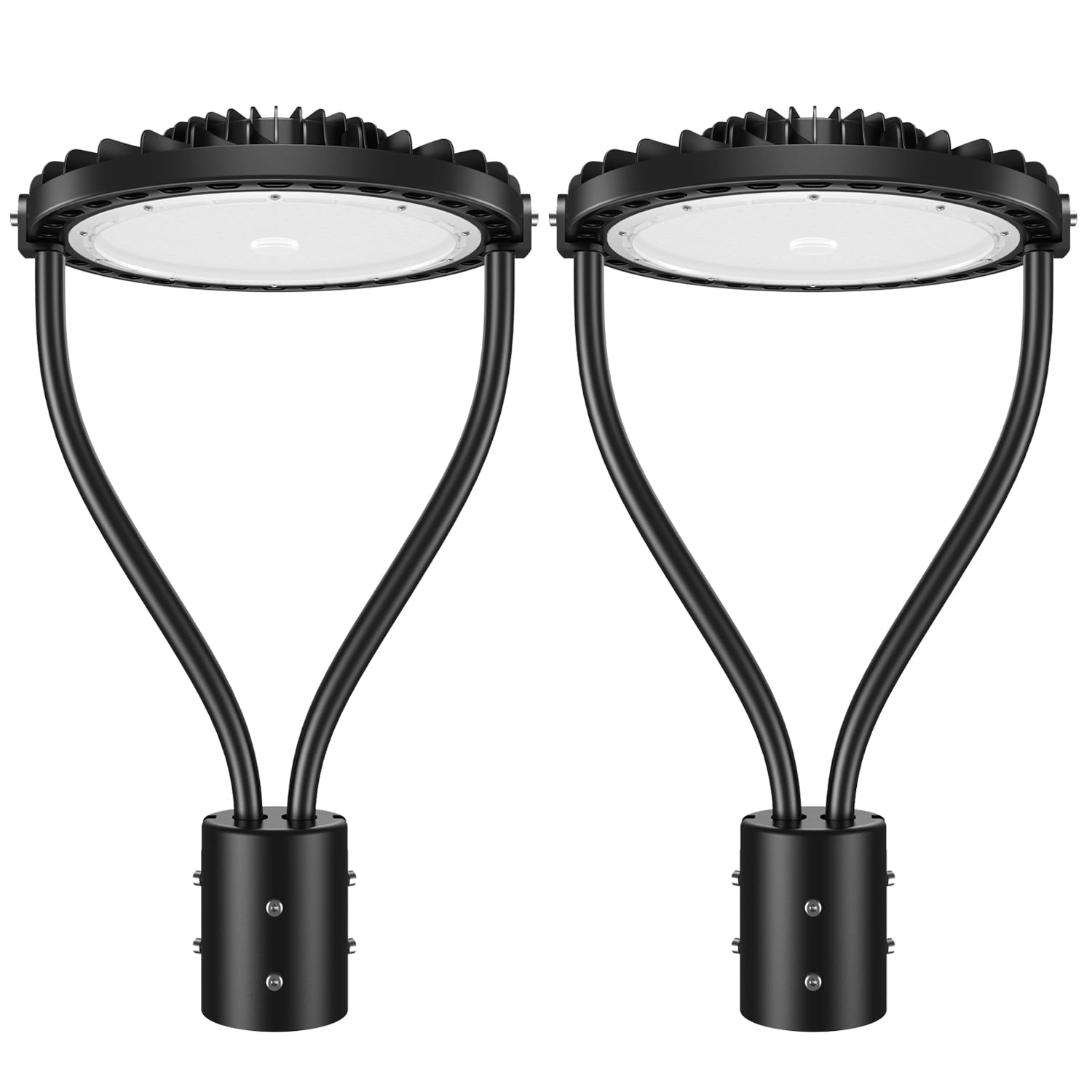 150W LED Post Top Light, LED Circular Area Light 21000Lm 5000K LED Parking Lot Light, Outdoor Pole Lights Fixture for Garden Yar
