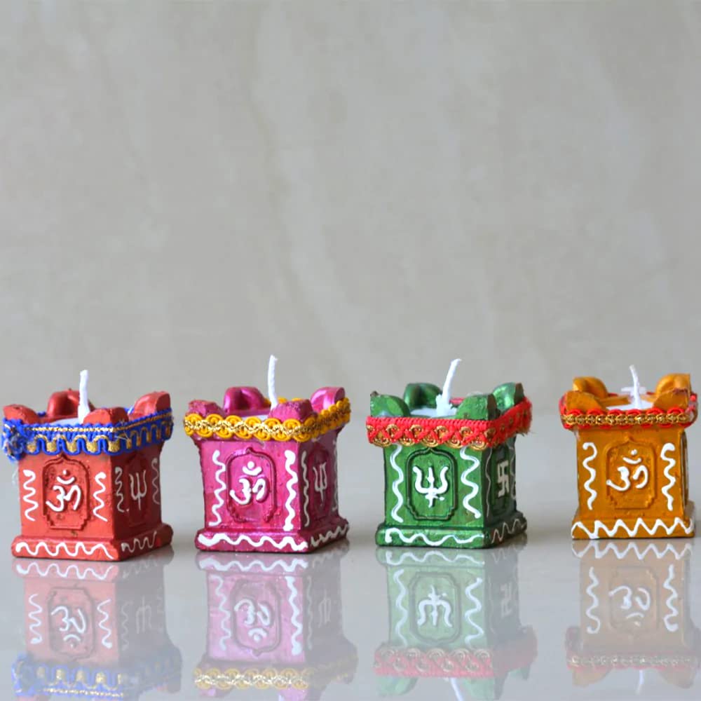CraftVatika Clay Diya For Puja Diwali Decoration Items Terracotta Candles For Home Decoration/Diwali Lights/Candle Stand/Candle