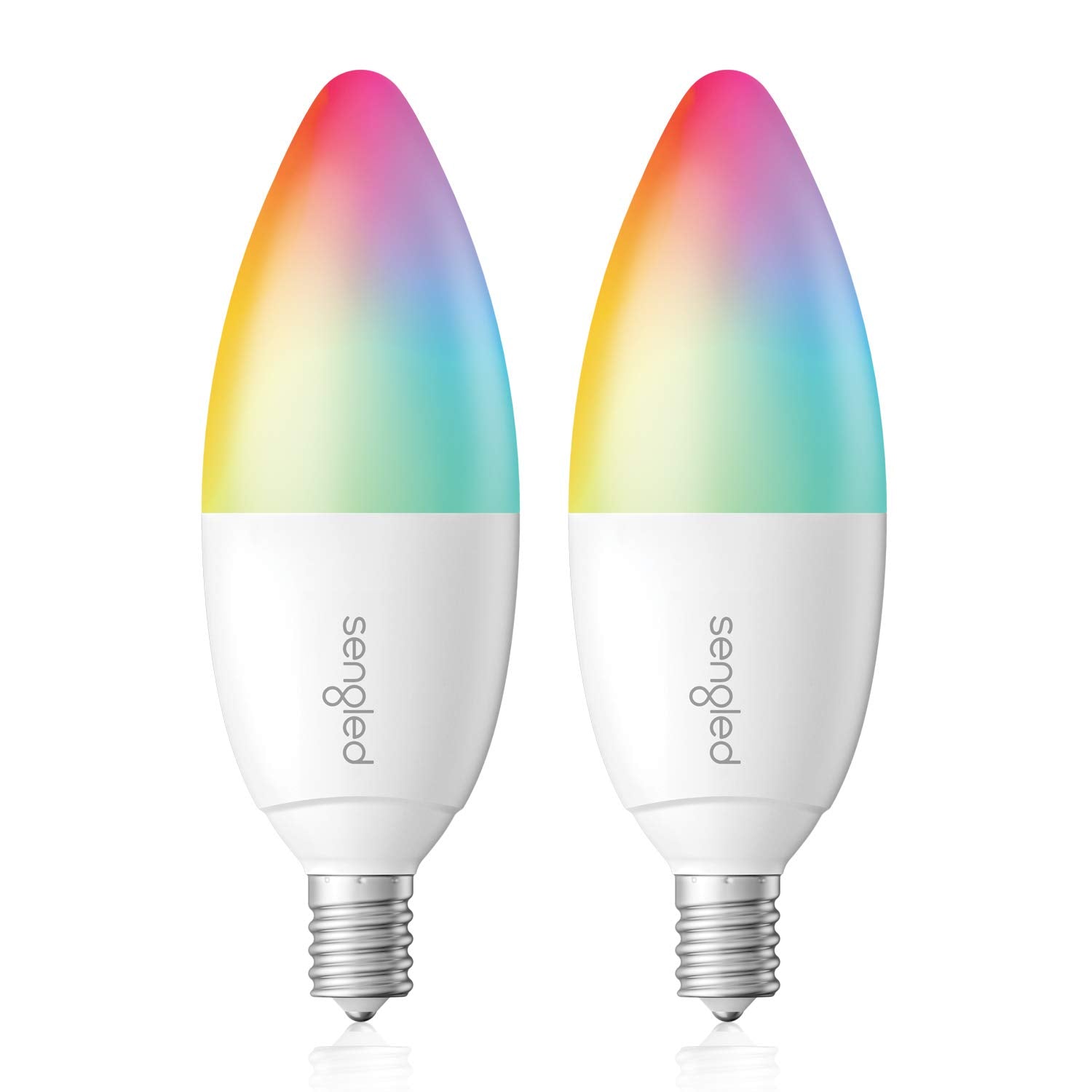 Sengled Zigbee Smart Light Bulbs, E12 Candelabra, Color Changing, 40W, 2 Pack, Full Color (16 Millions)