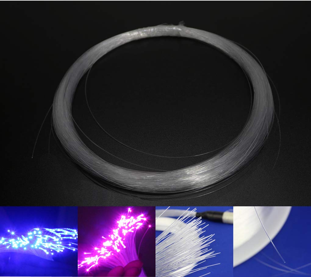 Azimom 100M Pmma Plastic End Glow Fiber Optic Cable 0.25Mm For Led Star Sky Ceiling Lights