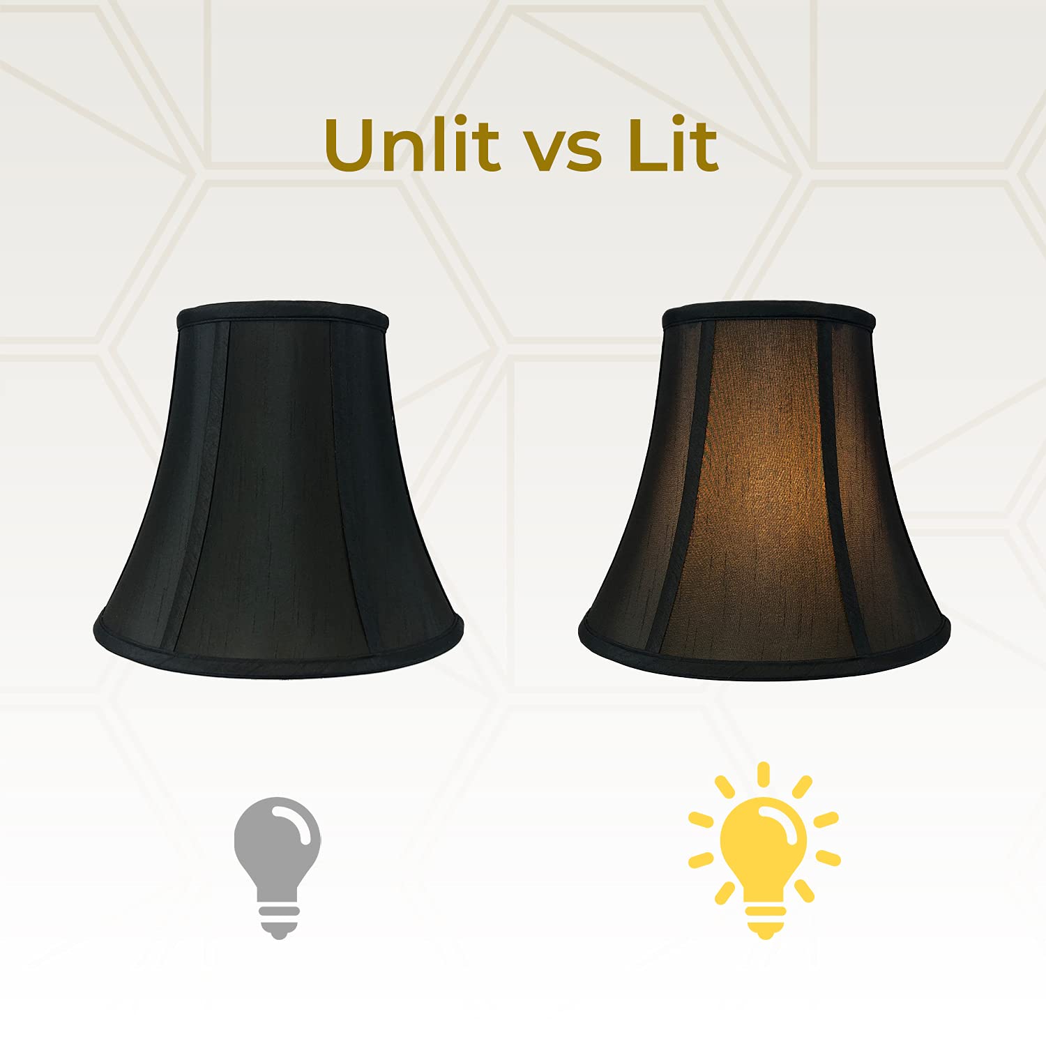 Royal Designs, Inc. True Bell Basic Lamp Shade, Black, 7'' X 14'' X 11.5, Bs-704-14Blk