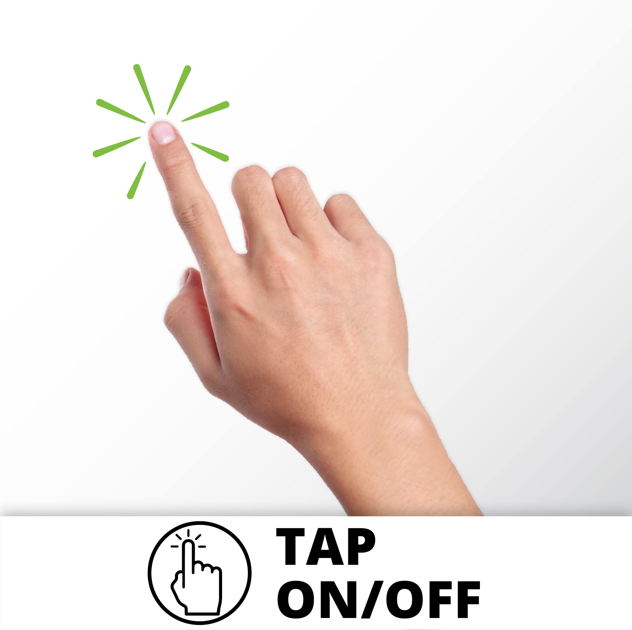 Ecolight 12-inch Battery-Operated LED Tap Bar Light, White, Model BO1063-WHG-12LF6-E