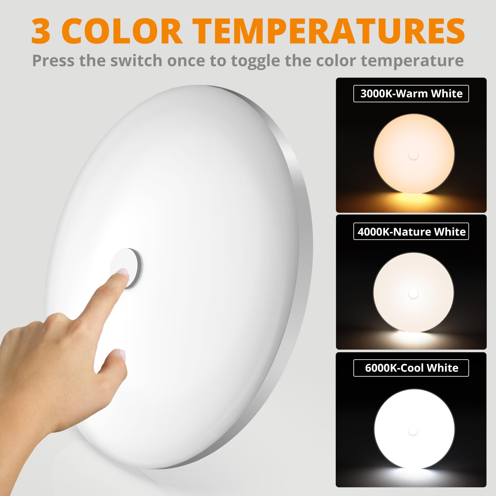 Gzv Rv Lights Interior, 12V Rv Led Lights Interior, 4.5 Rv Led Ceiling Puck Lights Interior 12V, 3 Color Rv Accessories For Insi