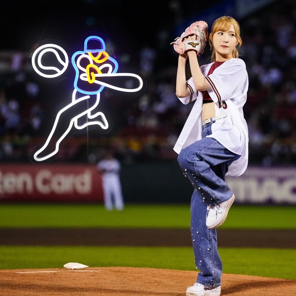 Baseball Neon Sign  Sport Neon Light Sign Led Decorations Light Up Signs  Baseball Club Lights  Game Room Wall Art Decorations Christmas Birthday Gifts