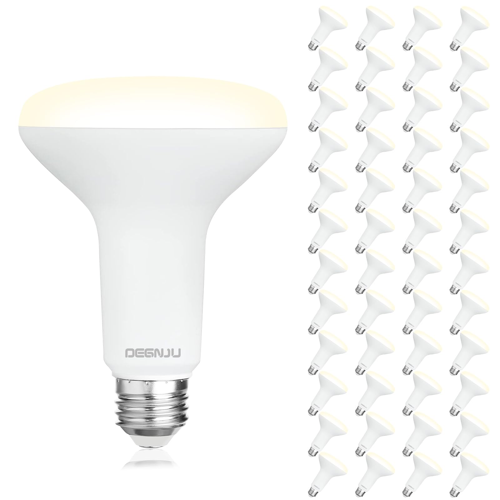 Degnju 48 Pack Indoor Flood Light Bulbs, Br30 Led Bulb 7W Equivalent 65W, Dimmable Recessed Light Bulbs, 650Lm 3000K Warm White 