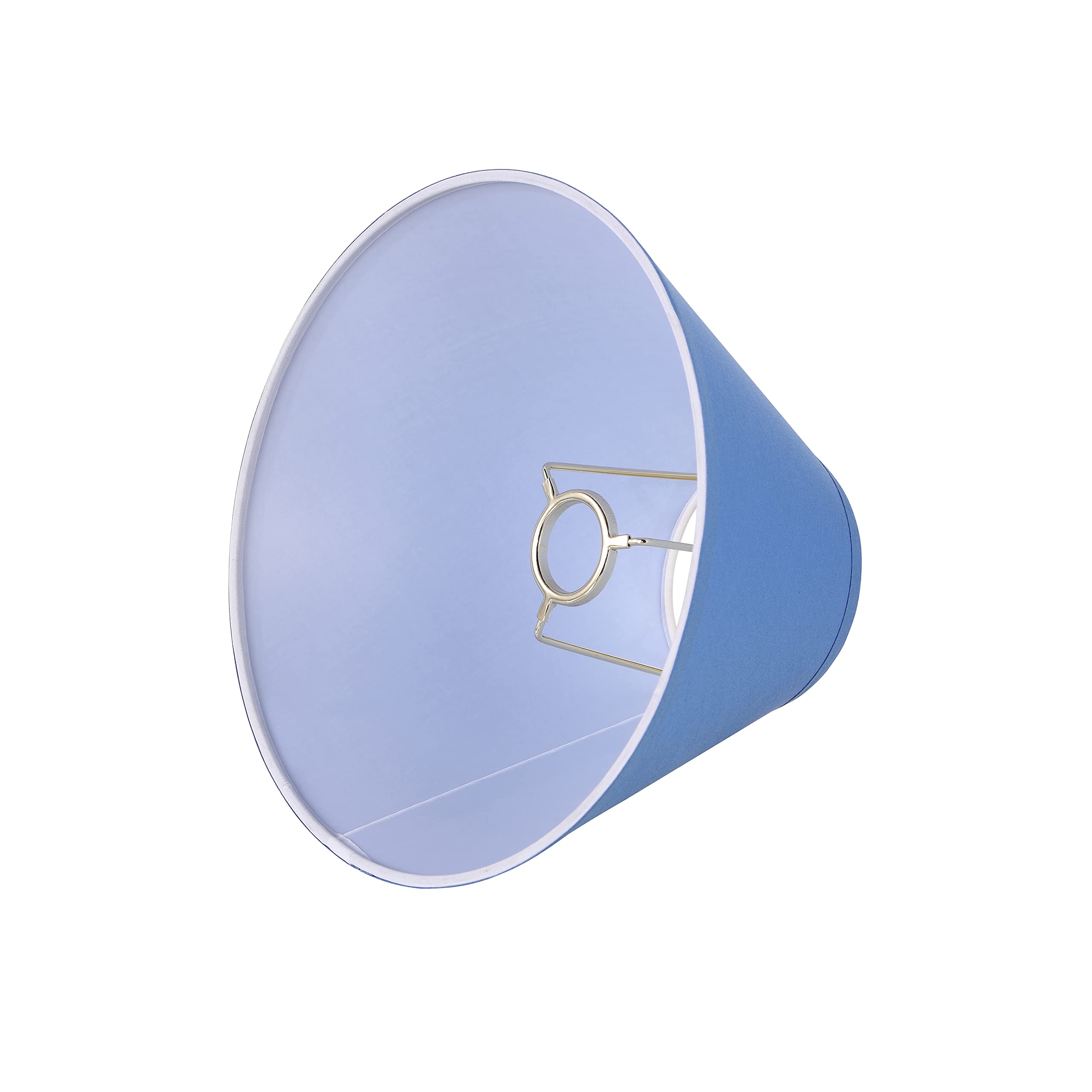 Aspen Creative 58763, Empire Uno Lamp Shade, Cornflower Blue, 4&quot; Top X 10&quot; Bottom X 7&quot; Slant Height, Slip Uno 33Mm