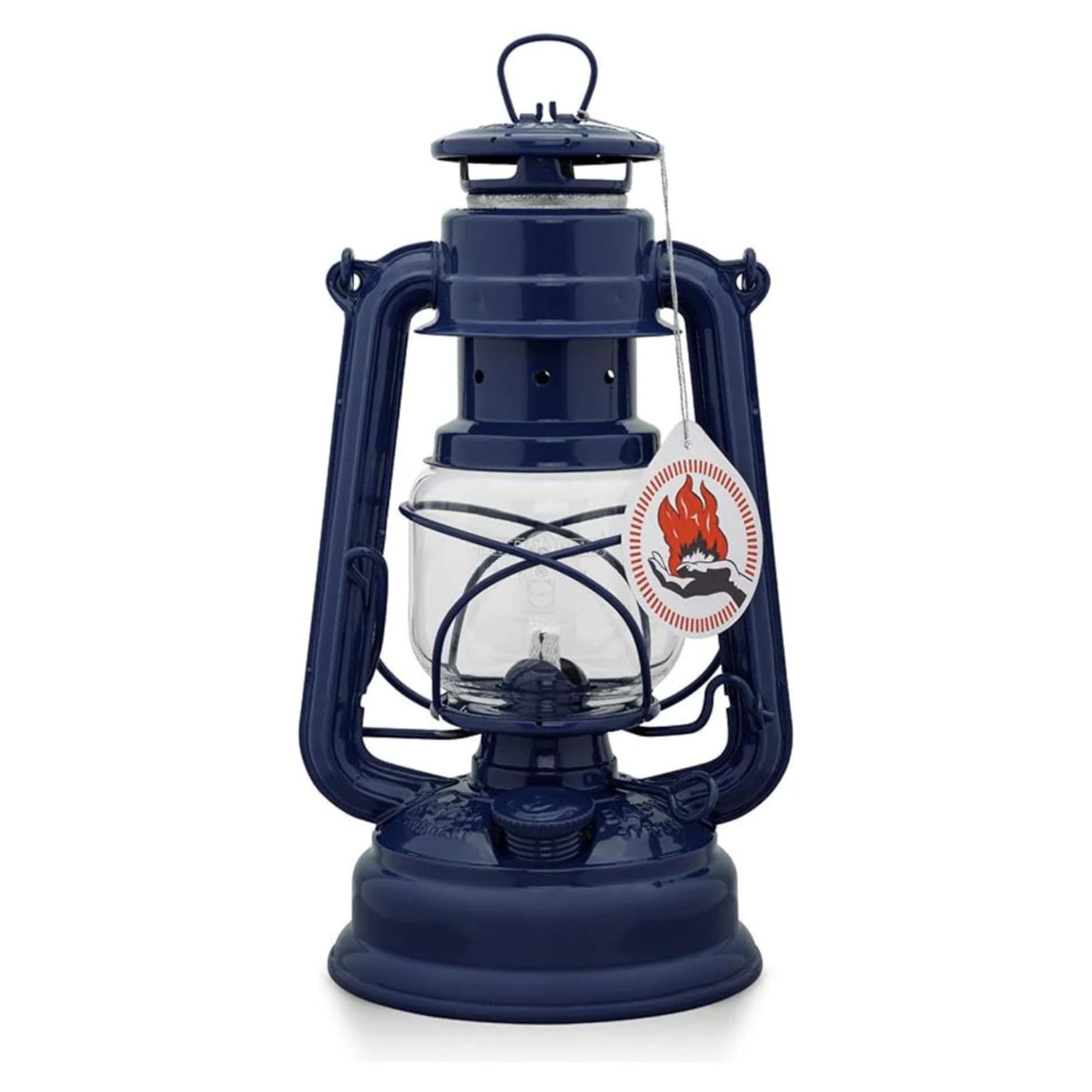 Feuerhand Outdoor Kerosene Fuel Lantern  German Made Weather Resistant Baby Special 276 Galvanized Hurricane Lamp for Camping or Patio  10 Inches  Cobalt Blue