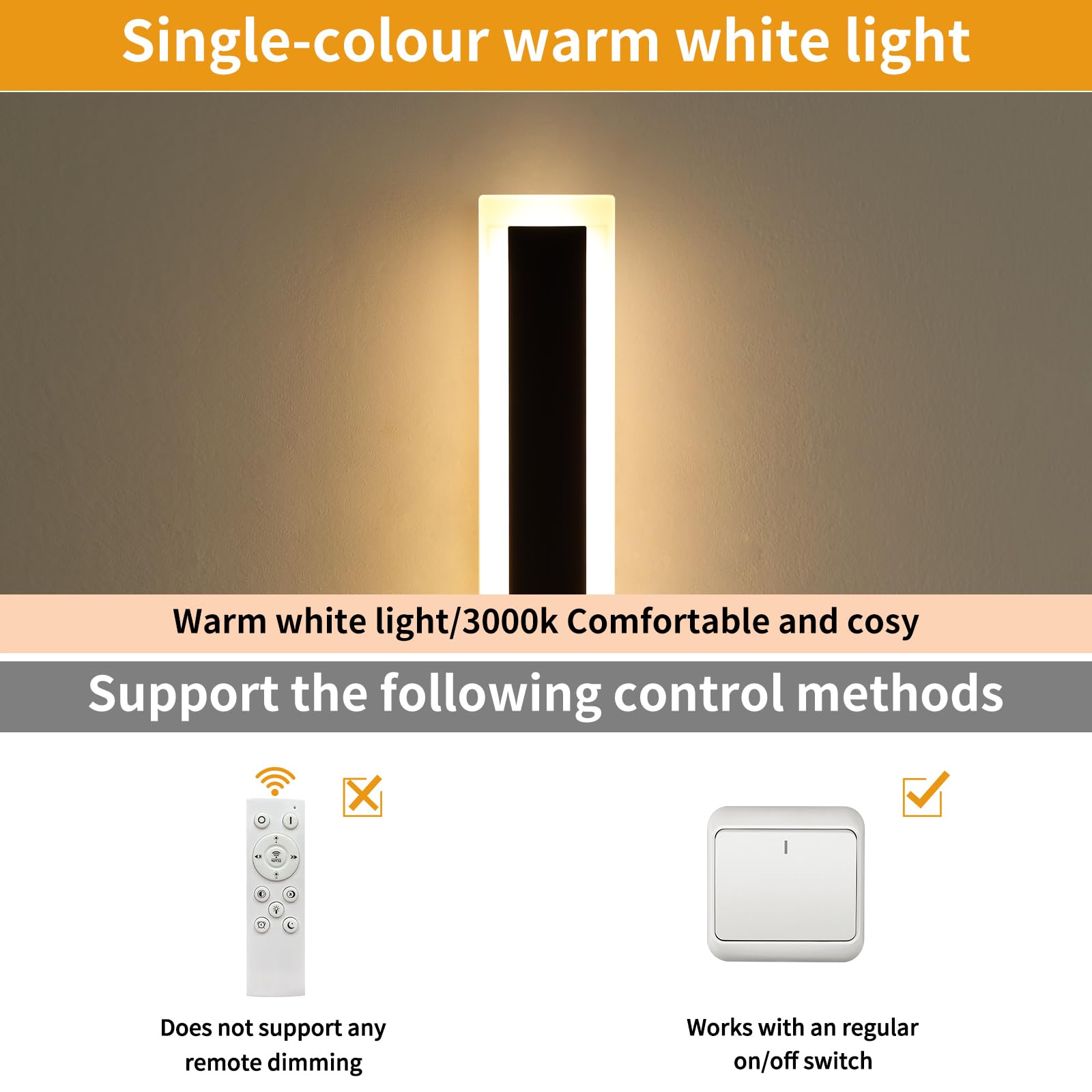 Upgrade Widened 2 Pack 47.2Inch Modern Outdoor Wall Sconce, Black Long Led Wall Light, 3000K Warm White, Ip65 Waterproof, White