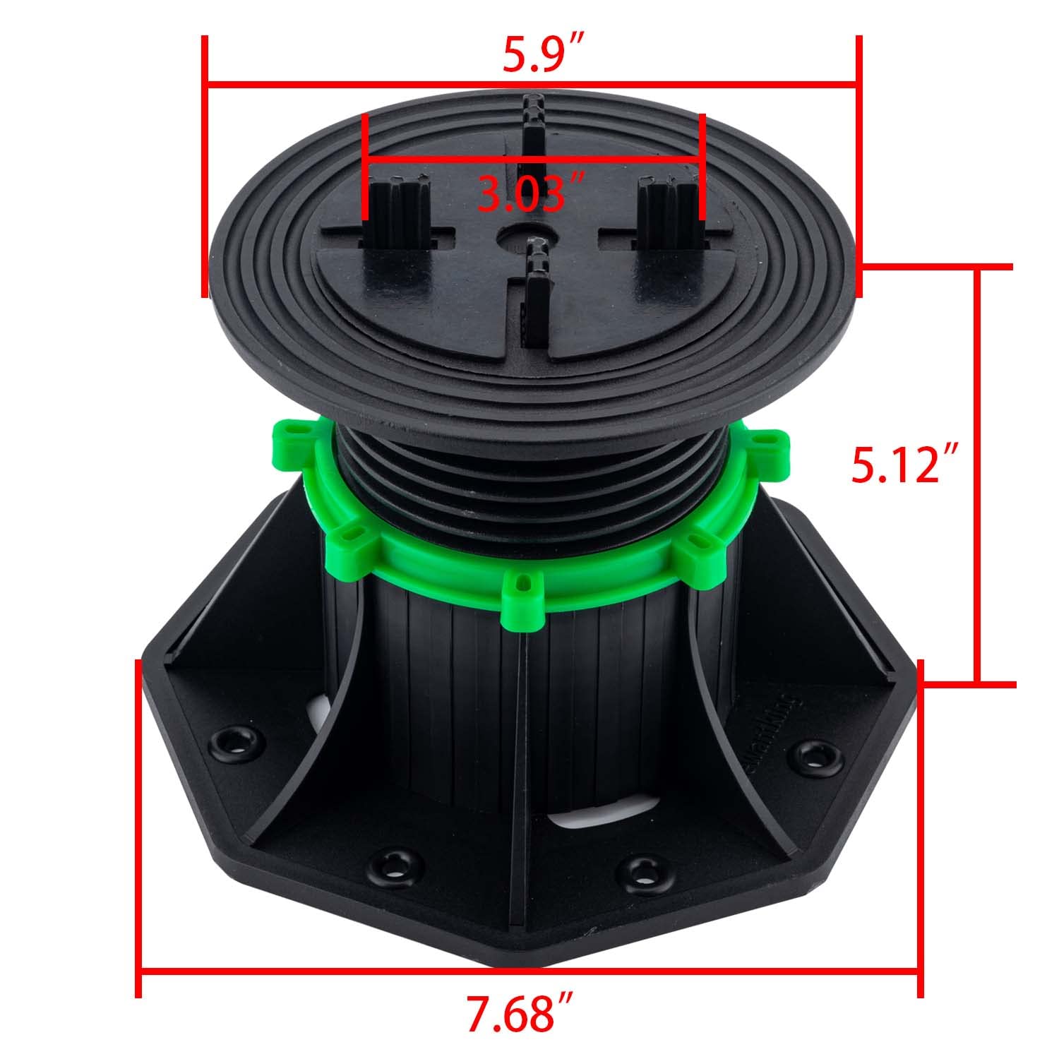 Phlkjl 8Pack Adjustable Plastic Pedestal Paver,Floor Slate Support Floor Lift,Deck Support Floor Raising (Split Card Slot)