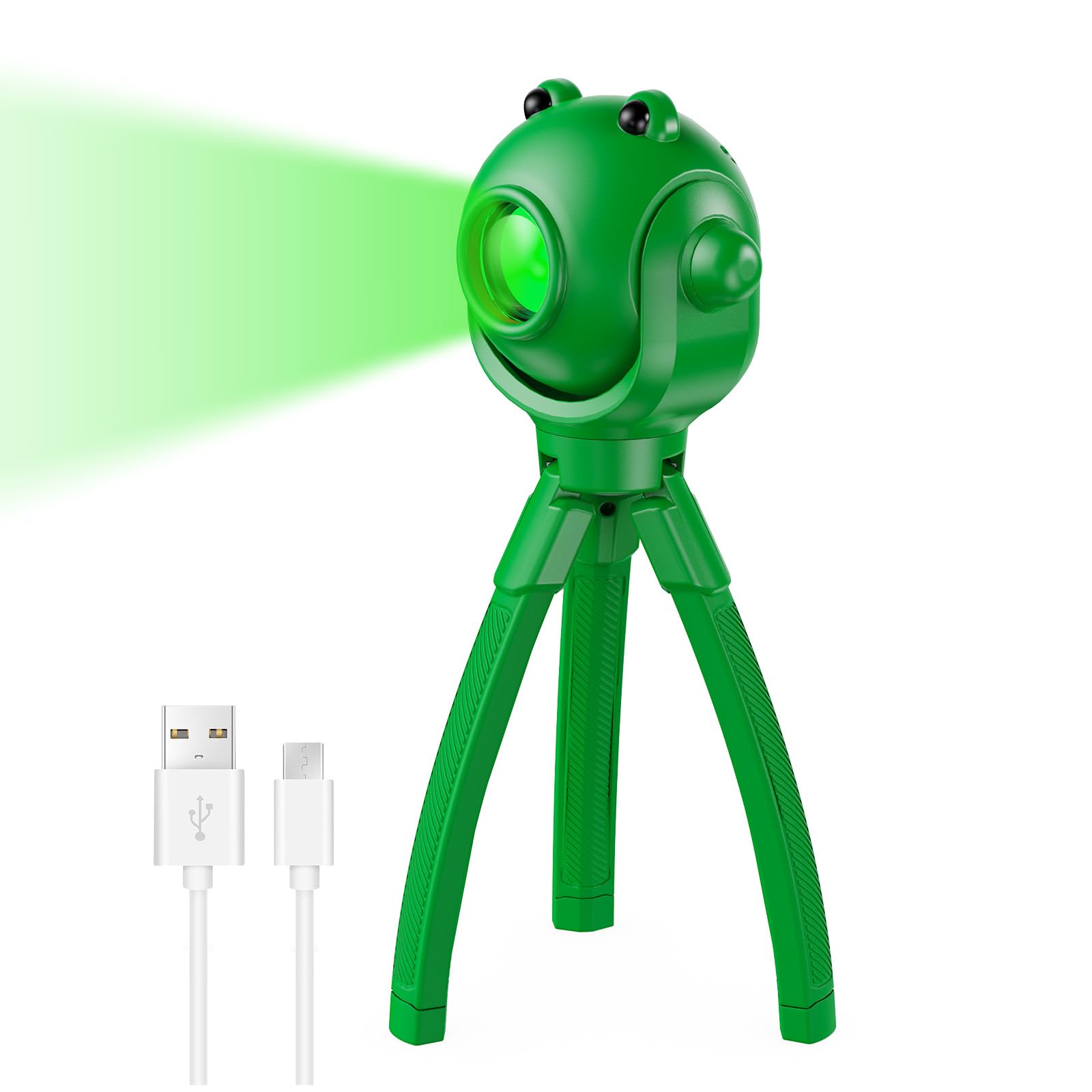TOLYS Frog Kids Flashlight - Rechargeable LED Torch with 8 Color Modes, USB-C, Fun Flashlight for Boys & Girls, Perfect for Part