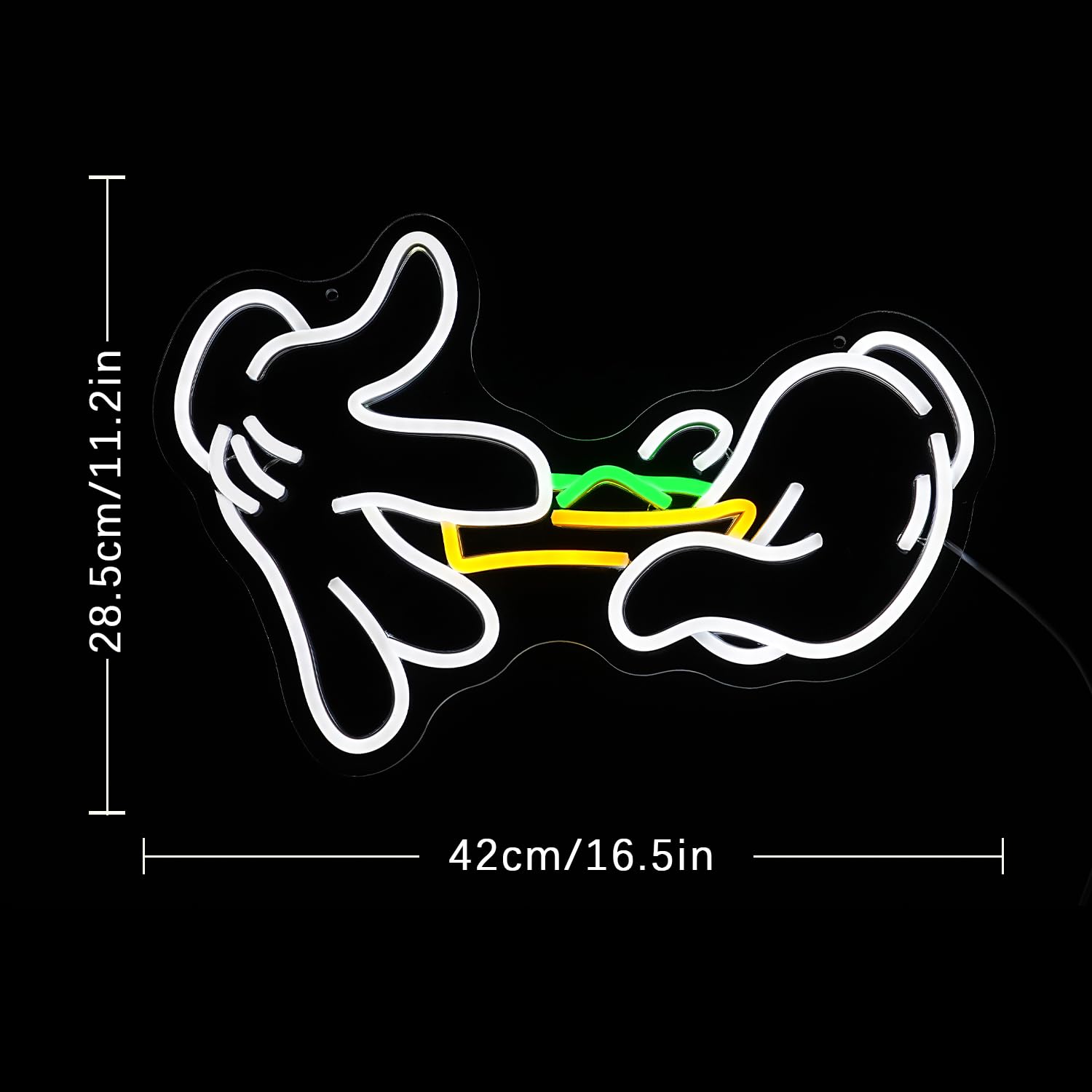LULANMP Neon Sign Light - Leaf Design, Green LED Wall Decor, 16.7in  x 11in , White Holding, Perfect for Man Cave or Bar Decoration