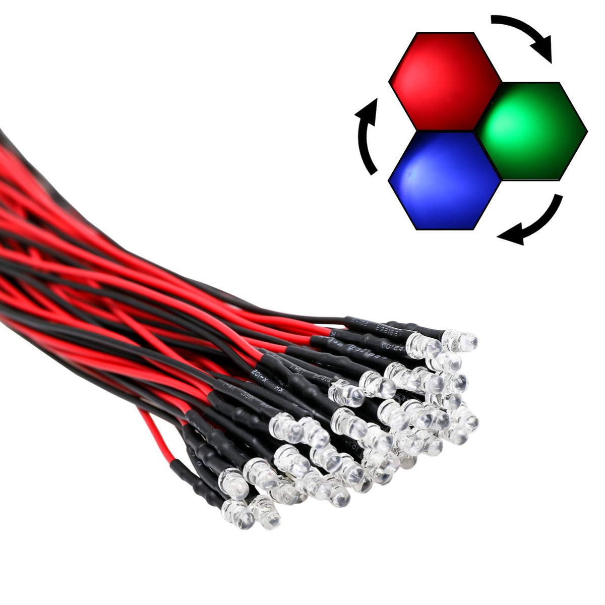 12 Volt White 3mm LED Cubes For GM Dash Bulbs Switches Built In Resistor 20 Qty