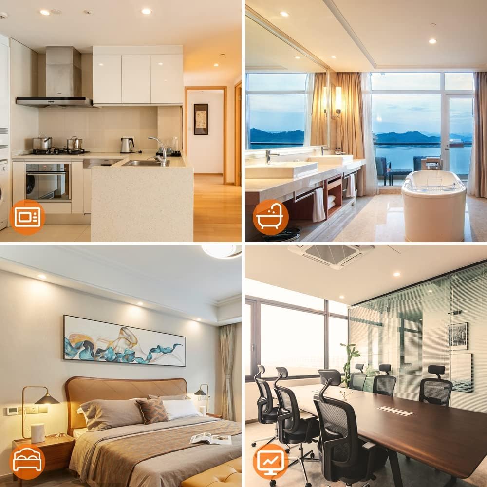 6 Pack 2 Inch Led Recessed Lighting  Downlight Dimmable 3W (35W Equivalent)  3000K Warm White  Cri80  Recessed Light Fixtures With Led Driver