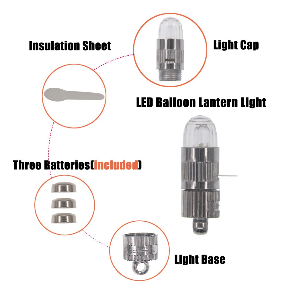 Sumdirect Pack Of 12/30/50/100 Colorful Led Mini Non-Blinking Lights For Paper Lanterns Balloons Floral Wedding Halloween Christmas Party Decoration Centerpieces (30, Blue)