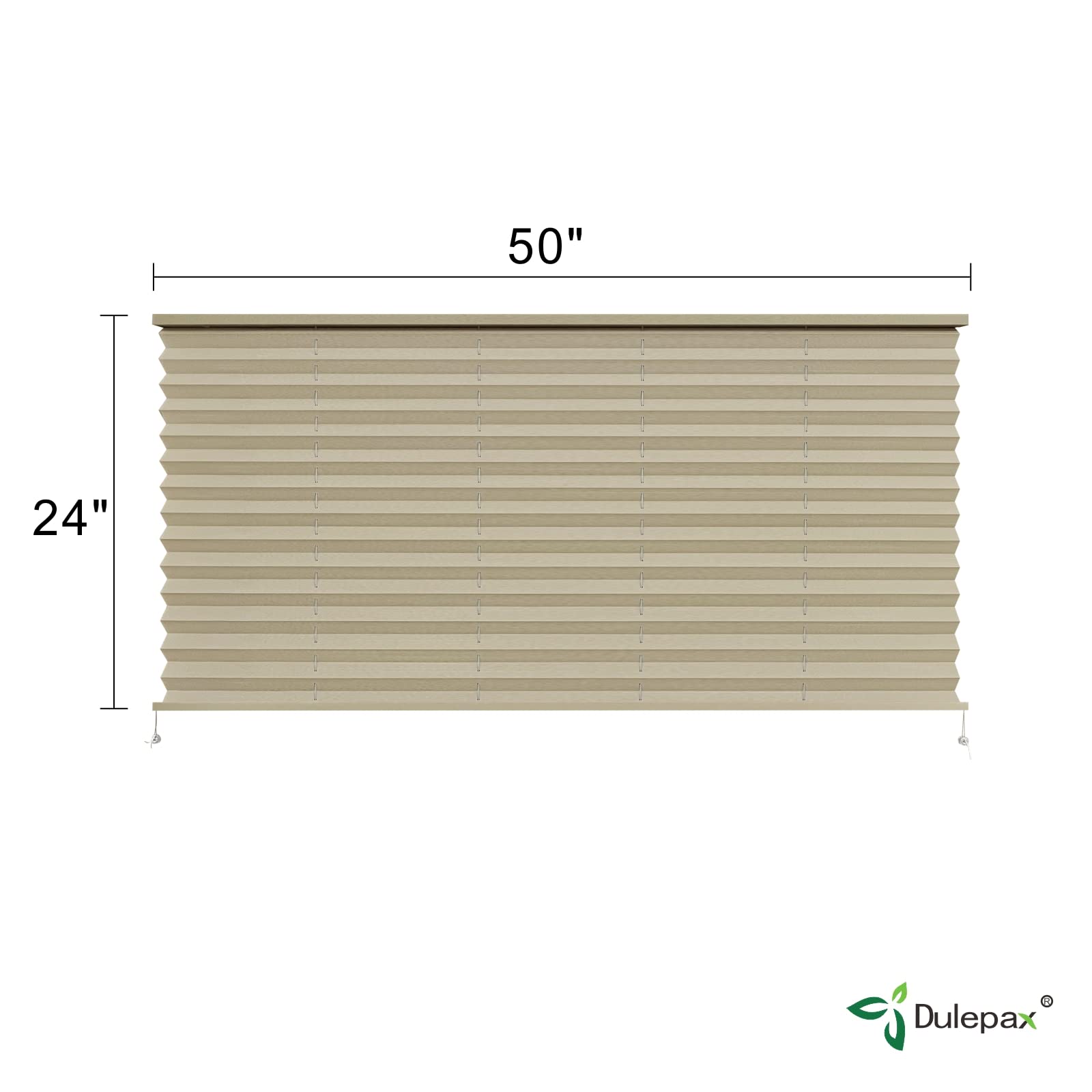 Dulepax Rv Blinds,Rv Pleated Shades,Rv Blinds Pleated Shades, 50'' W X 24'' L Cappuccino Rv Window Shades,Camper Blinds,Rv Windo