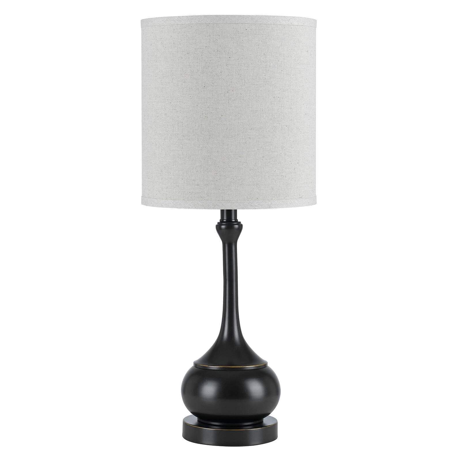 Homeroots Bronze Metal Table Lamp With Beige Drum Shade, 25 In., Model 524685