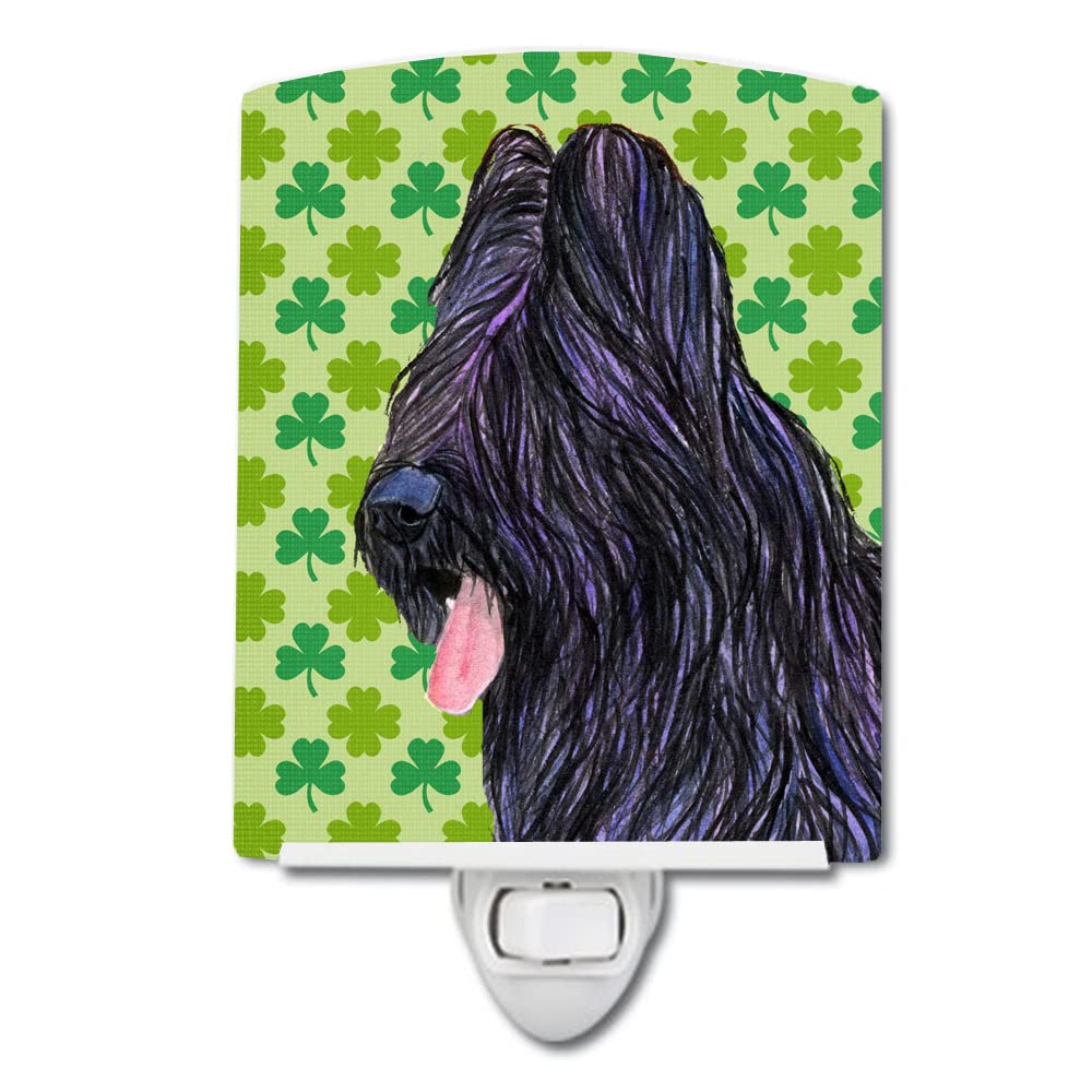 Carolines Treasures Ceramic Night Light, Briard Shamrock Design, UL-Certified, 6x4x3in, Multicolor, Model SS4420CNL