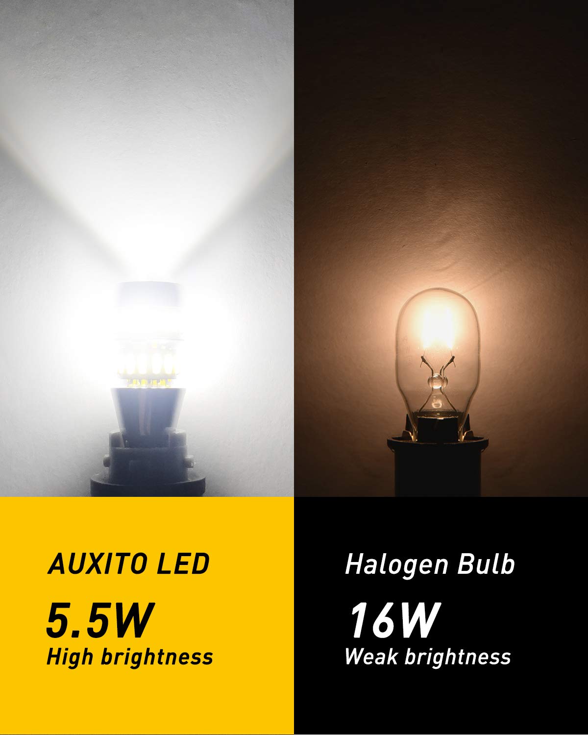 AUXITO 912 921 LED Bulbs for Backup Reverse Light Bulbs, 42-SMD 400% Brighter, 6000K White, Non-polarity 906 W16W T15 921 LED Bu