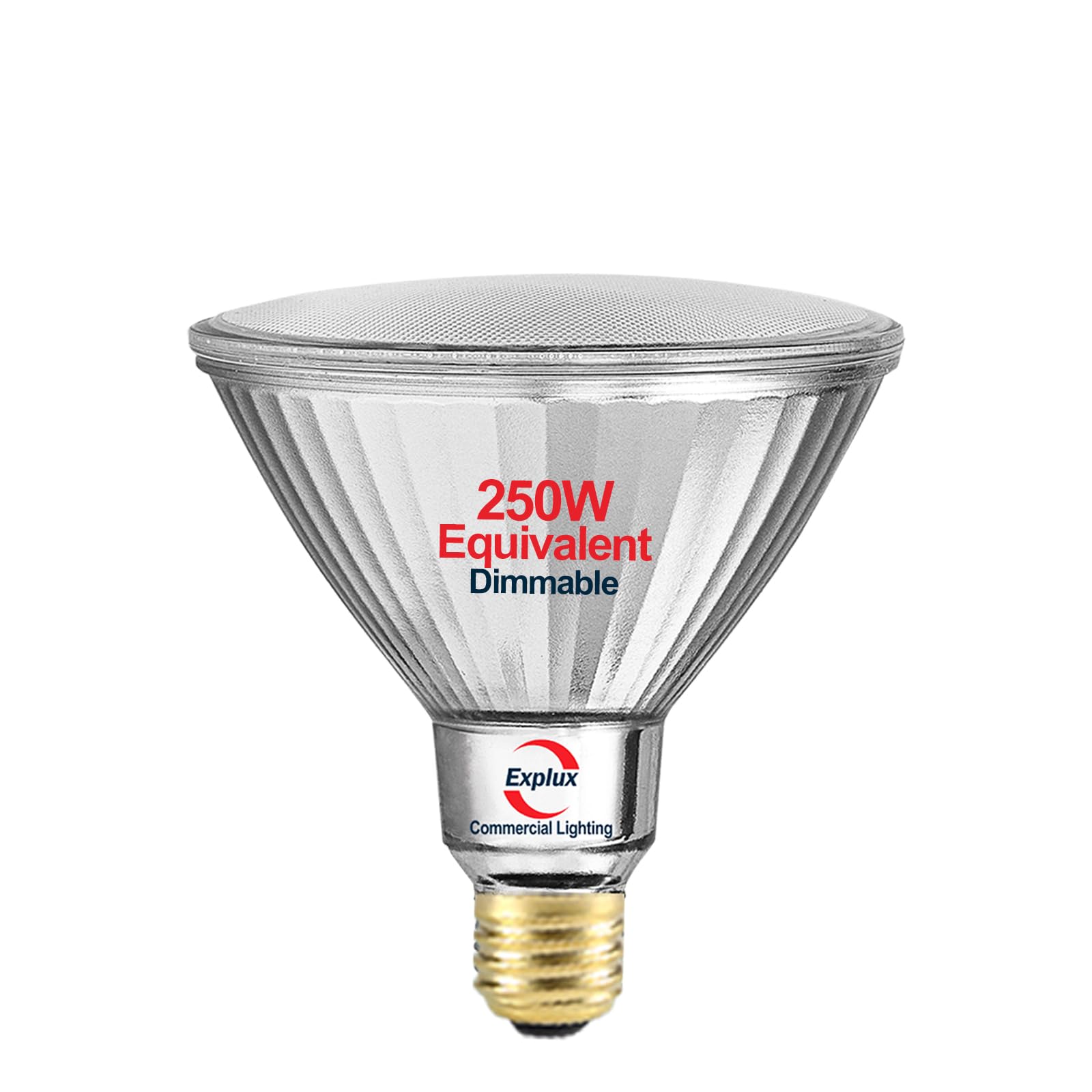 Explux 250 Watt Equivalent Par38 Led Flood Light Bulbs, Super Bright 2700 Lumens, Dimmable, Full-Glass Outdoor Waterproof & Anti