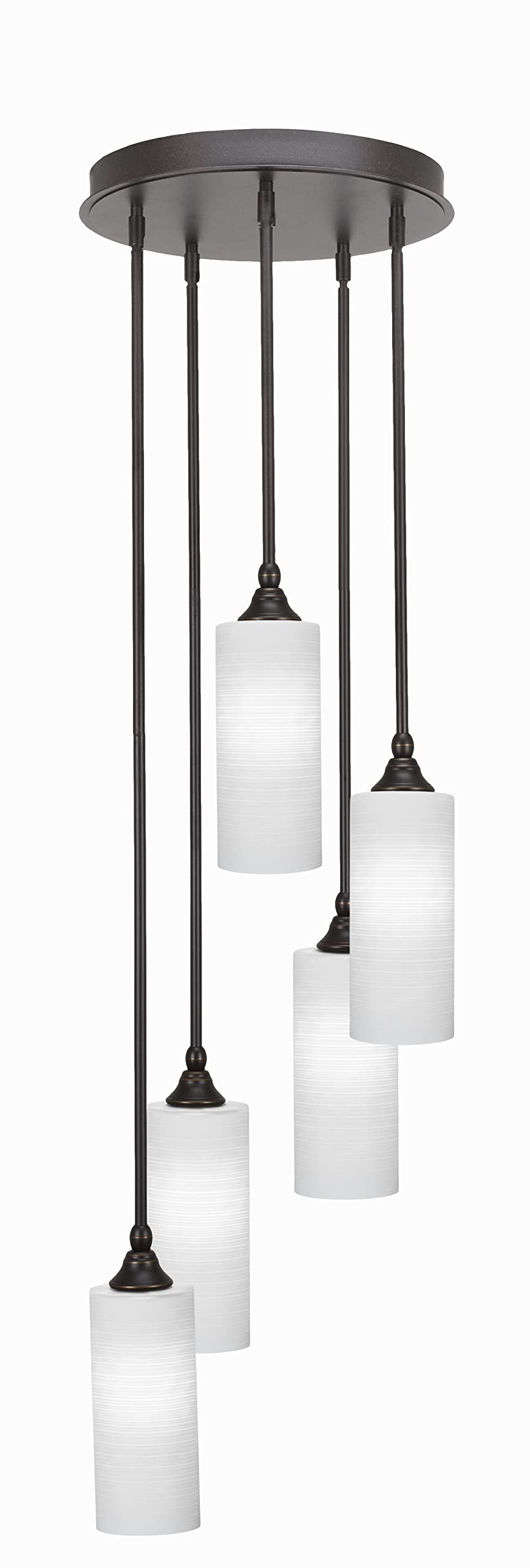 Empire 5 Light Cluster Pendalier in Dark Granite Finish (2145-DG-4091)