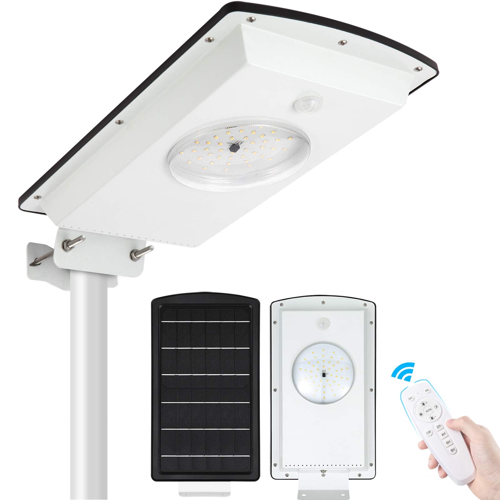 Sunbonar Solar Street Lights With Motion Sensor, Dimmable Cool & Warm White, Remote Control