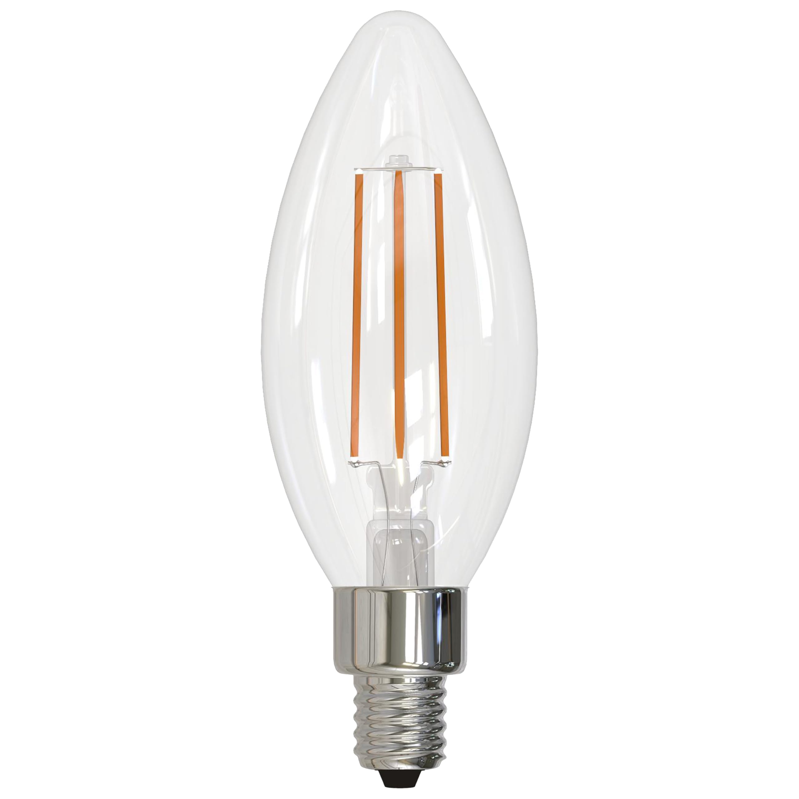 Bulbrite 776626, High Lumen Higher Equivalency, 5 Watt Clear B11 LED Filament Light Bulb, E12 Candelabra Base, 2700K 500 Lumens,