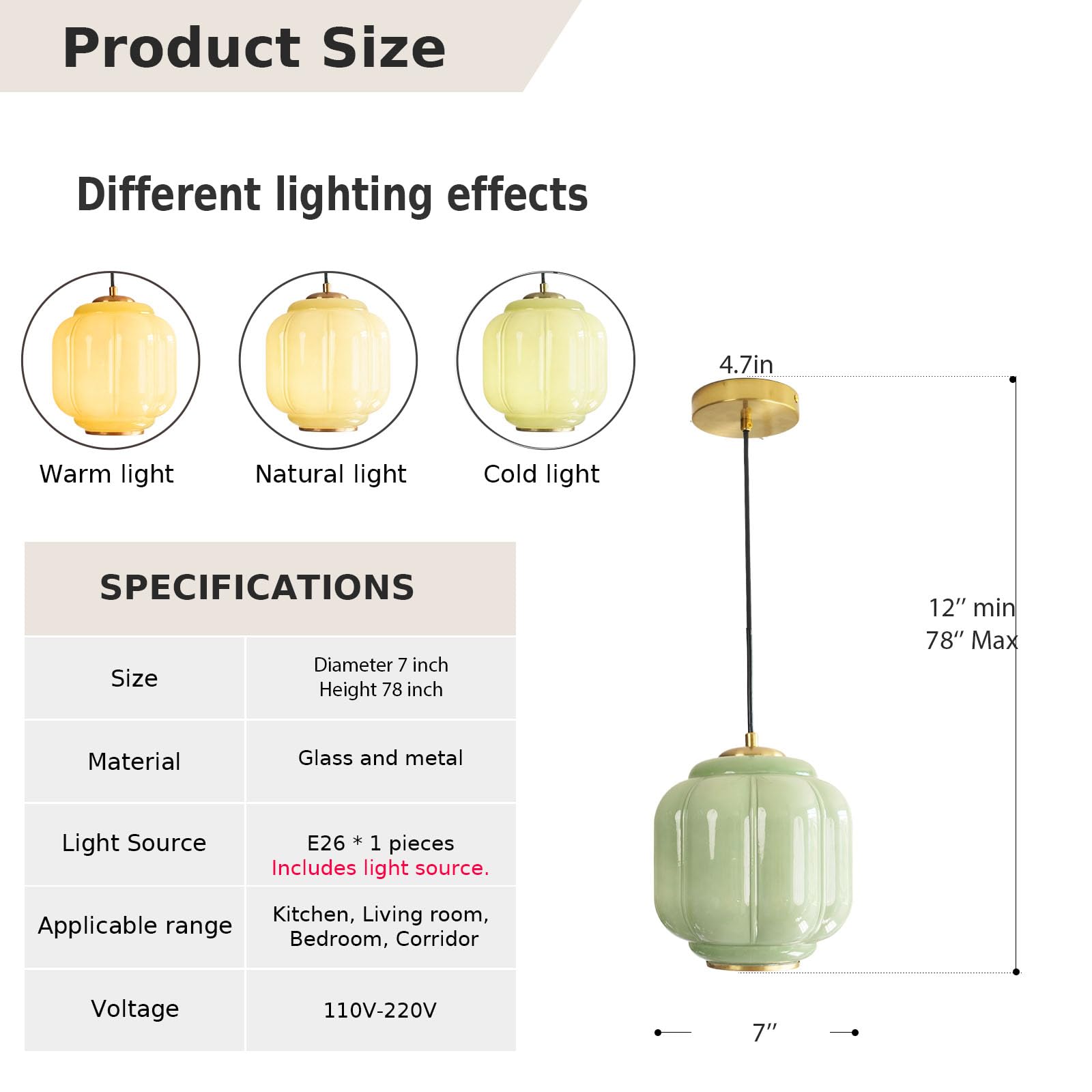 Yesids Vintage Milk Glass Pendant Lights Kitchen  Brass Color Glass Ceiling Light Fixture  Retro Industrial Pendant Lighting For Dining Room  Kitchen  Bedroom  Entryway  Hallway (Green And Gold  7In)