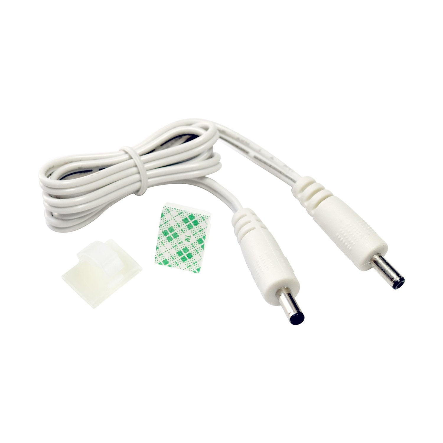 EShine 3.5mm Male to Male Interconnect Cable for LED Lighting, 20 inch, White, Model EACMM20W