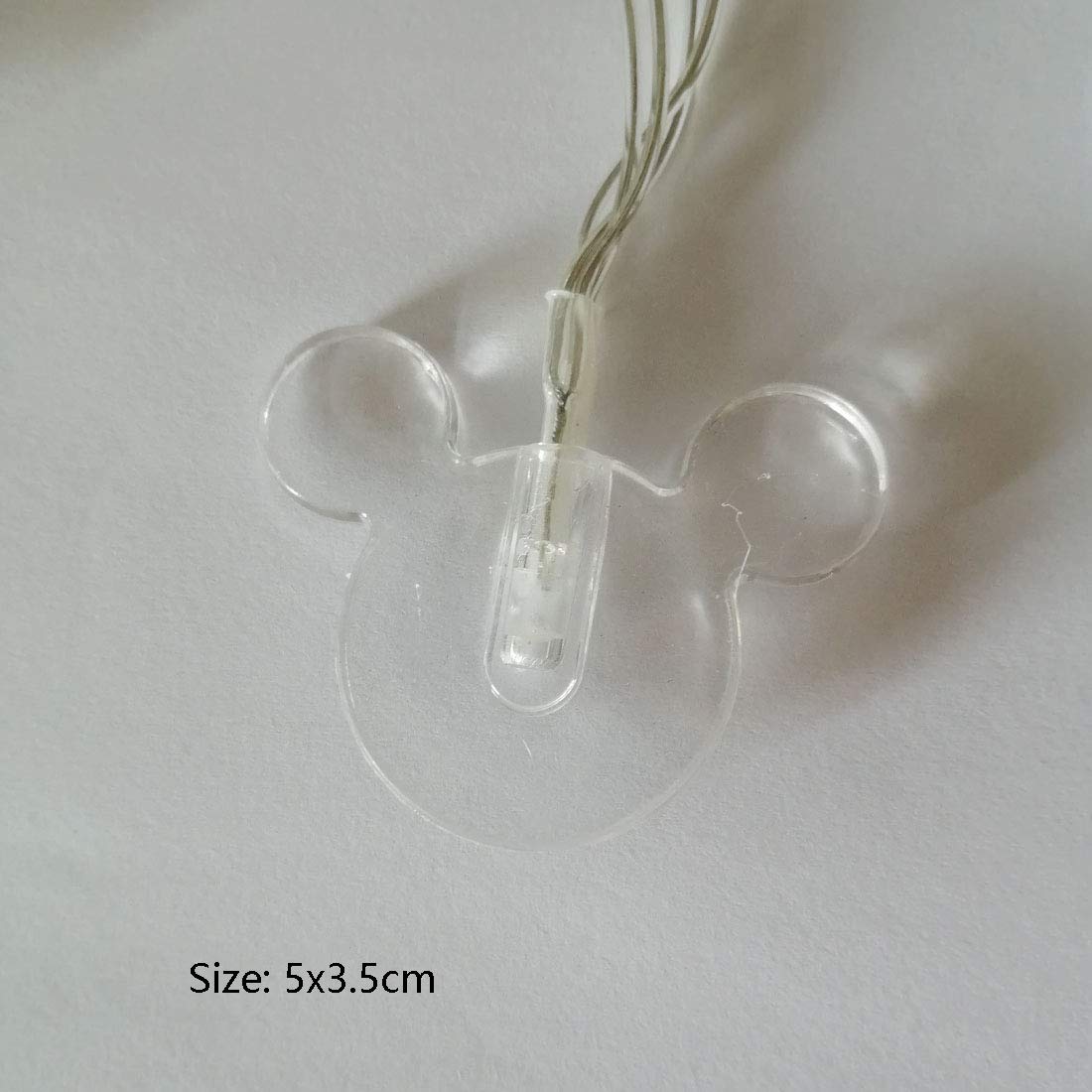 Penfly 1.65M 10Leds Decorative Cartoon Animal Mouse Night Mood Light Romantic Lamp For Home Indoor Bedroom Party Festival Décor(Warm White)