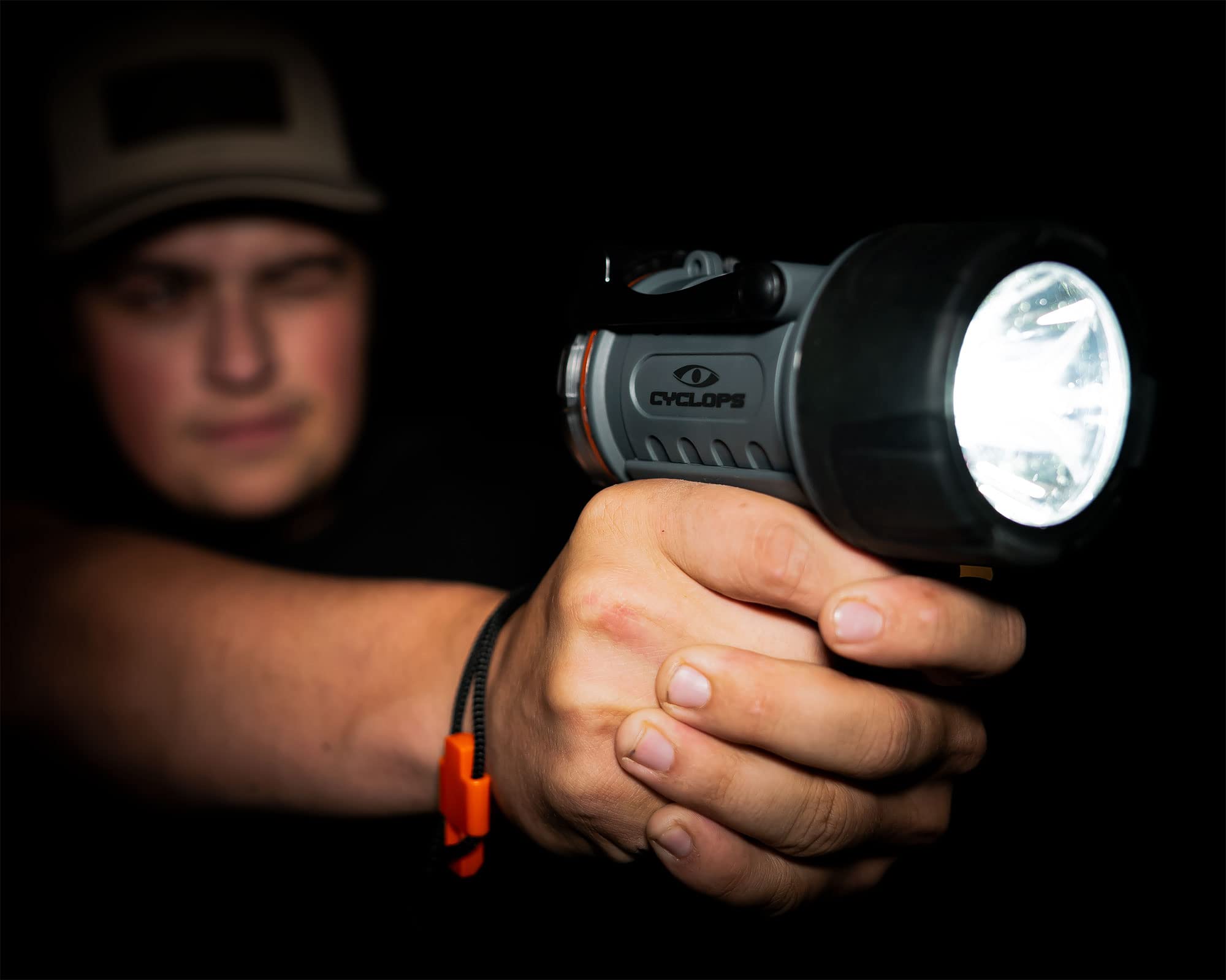 Cyclops 4500 Lumen Rechargeable Portable Handheld Spotlight Flashlight with Car Charger - One Size, Multicolor, Model CYC-SPL45X