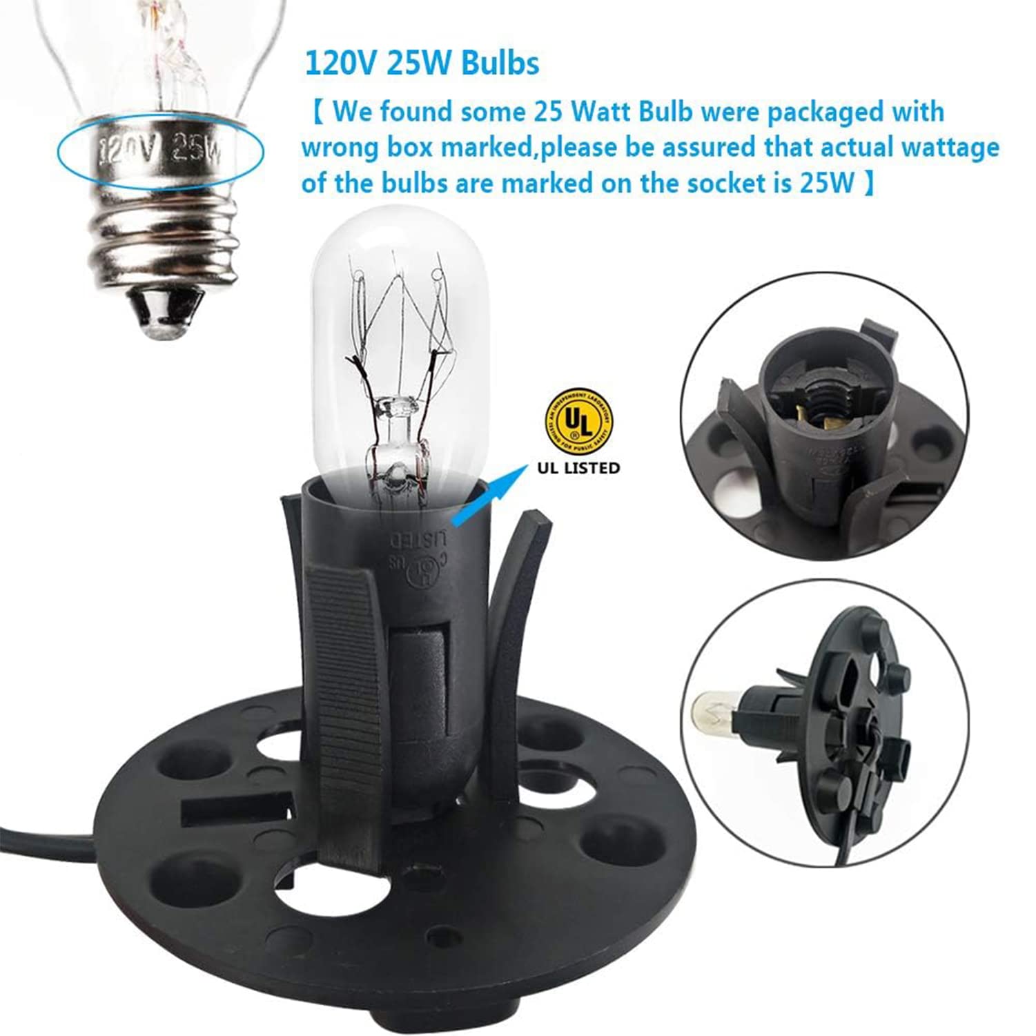 Himalayan Salt Lamp Cord, With Dimmer Switch ,Christmas Bulb,Salt Lamp Cord With Dimmer Control And Base Assembly,5 Feet ,E12 Base For Himalayan Salt Lampsand With Six Free 15W Bulbs For Salt Lamp (1)