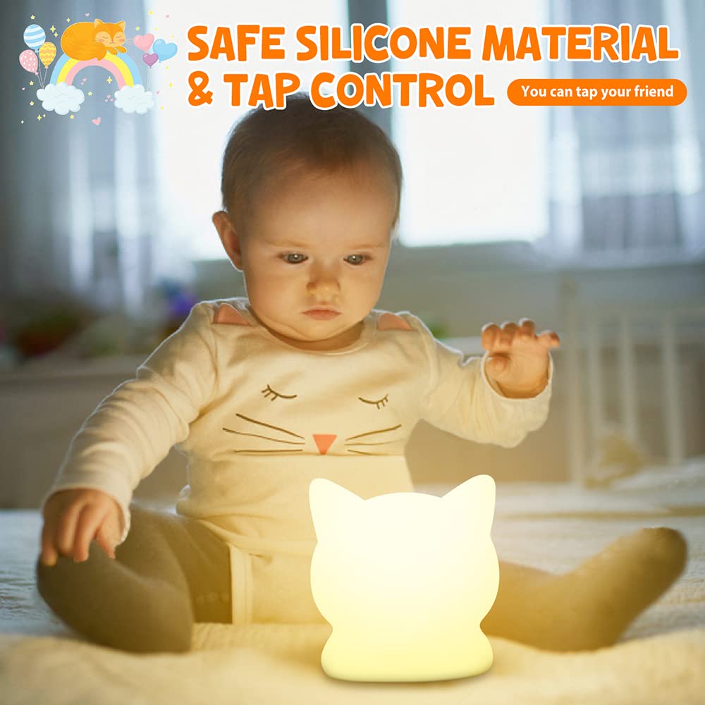 Mamtopia Night Light for Kids, Baby Night Light Touch Sensor and Remote Control Baby Lamp with 9 Adjustable Brightness and 9 Col