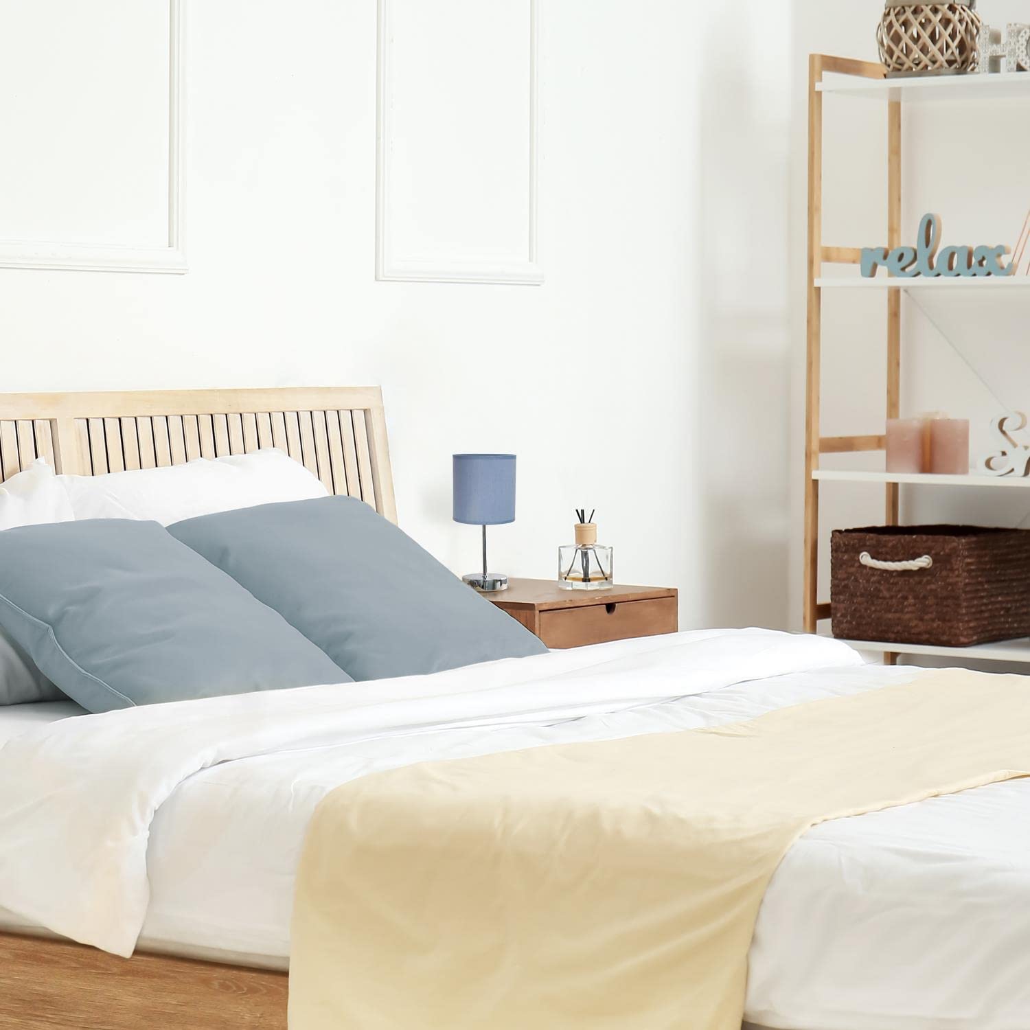 Creekwood Home Nauru Chrome Bedside Table Lamp With Fabric Shade, 11.81&quot; Traditional Design