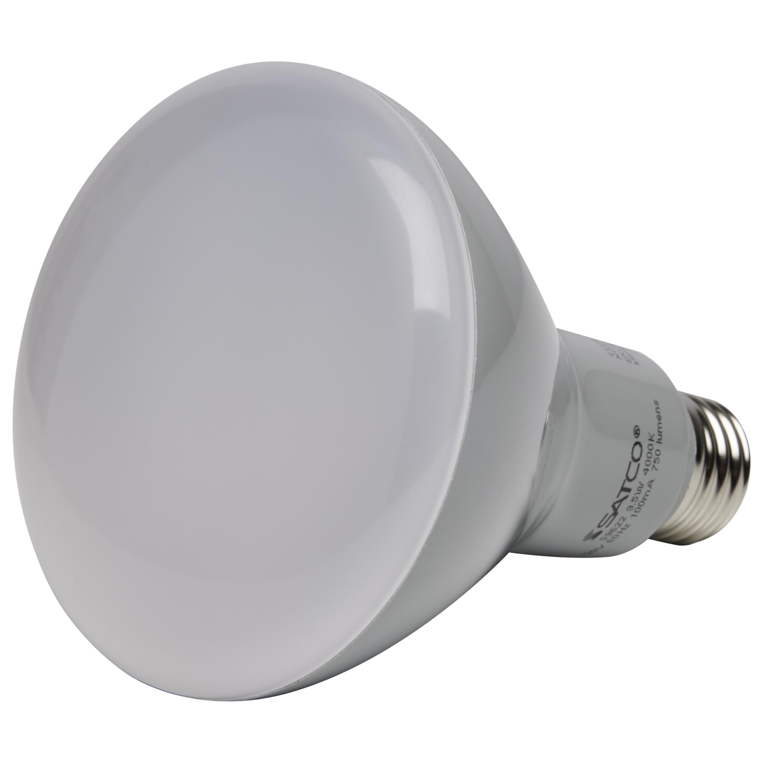 Satco BR30 LED Light Bulbs, 9.5W, 750 Lumens, Dimmable, 3000K Warm White, Medium Base, Model S9621, 6