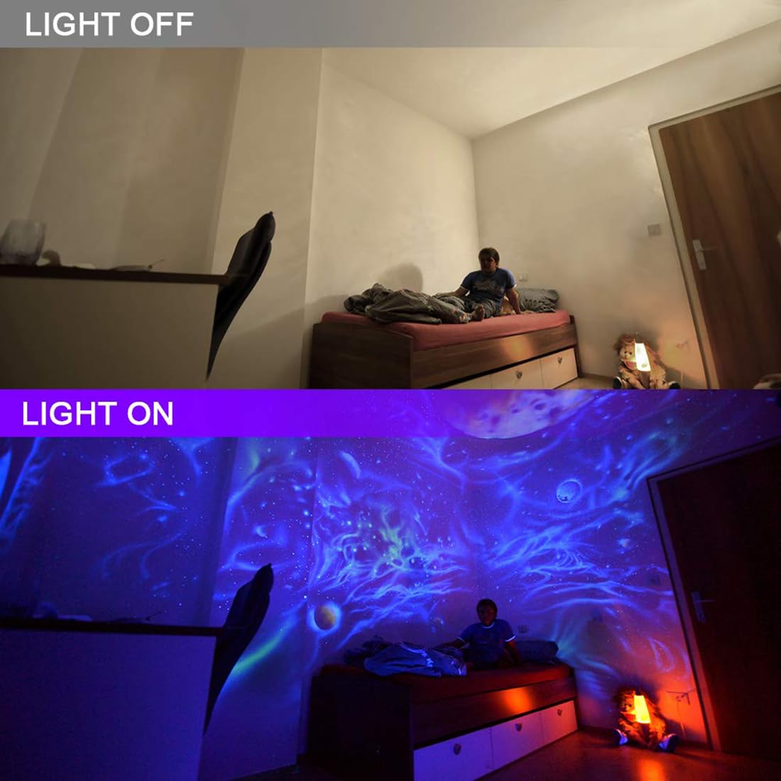 MELPO Blacklight Flood Light 80W, IP66 Waterproof, 2 Pack, Purple, Model BLFL-LFFA, Ideal for Glow Parties and Halloween Decorations