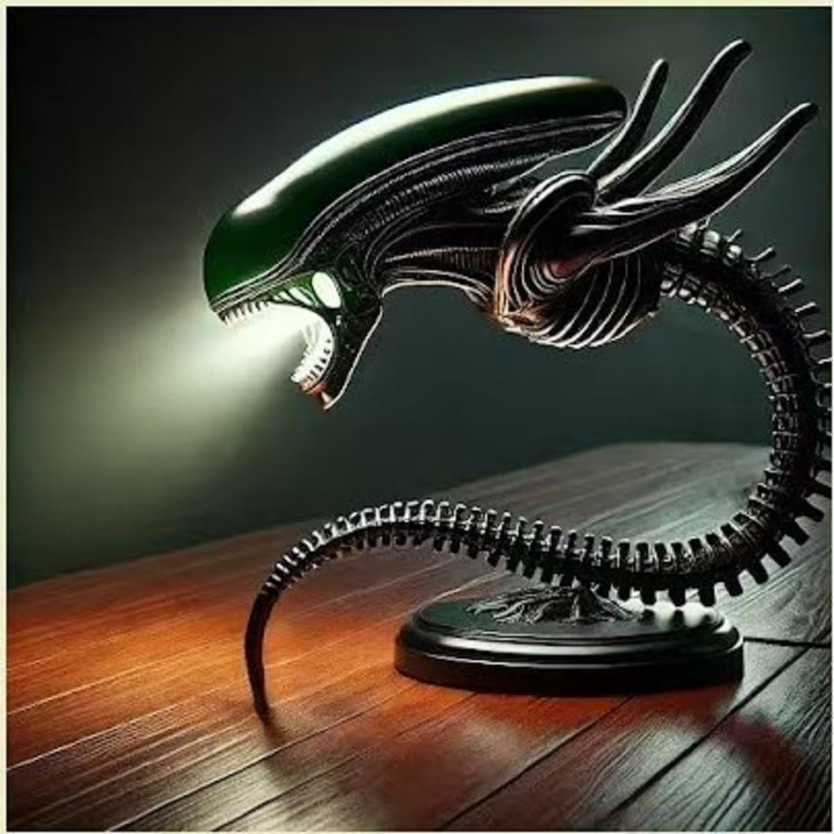 JRPLXIML Xenomorph Alien Table Lamp LED Night Light Black Desk Lamp USB Mini Lamp, Sci-Fi Themed Lamp, Childrens Anime Lamp, Ho