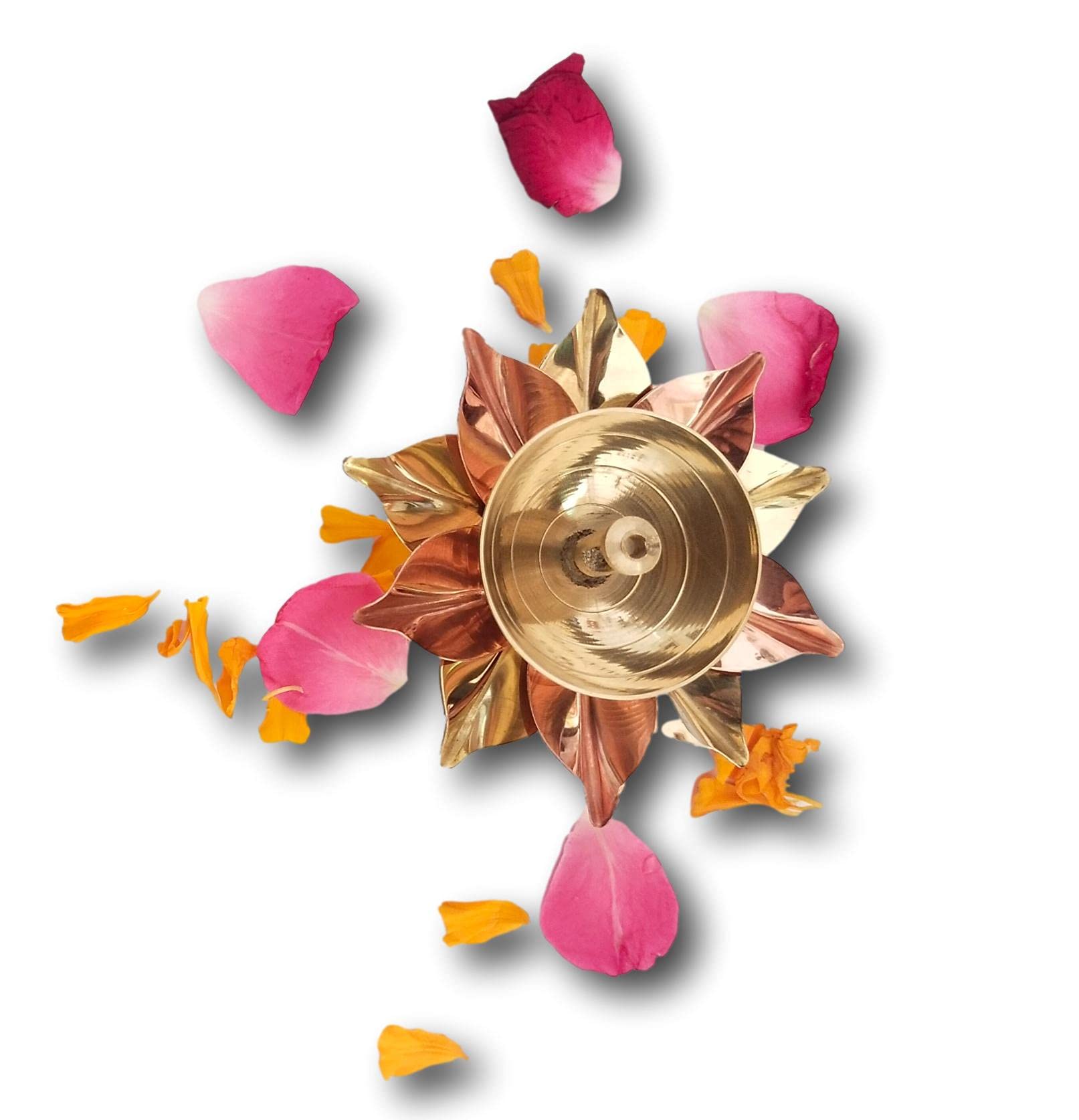 athizay Kamal Diya for Diwali Gifting Home Temple Decoration 3 inches Brass Copper Decorative Diya