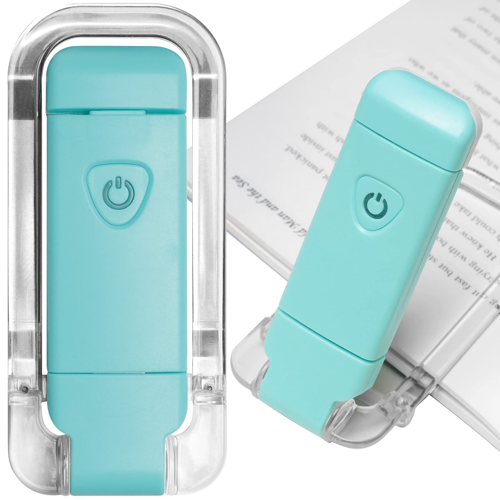 Egwaser Portable Usb Rechargeable Led Book Light - 3 Brightness Levels, Eye-Protective, Blue