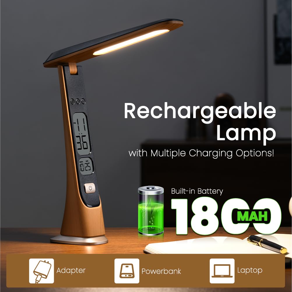 Wilit Rechargeable Lamps Cordless Table Lamp, Foldable Portable Desk Lamp - Led Battery Operated Lights With Stepless Brightness