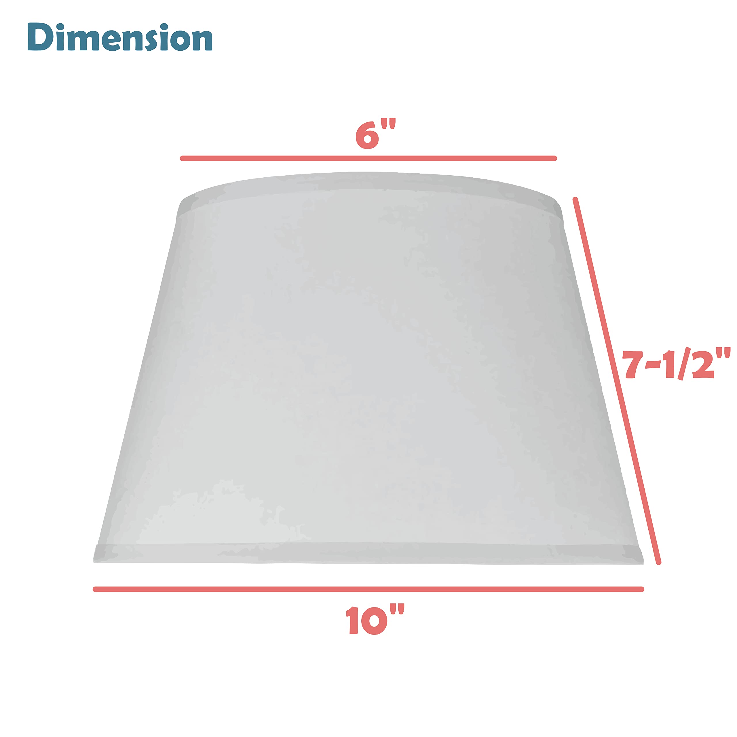 Aspen Creative 58851A, Empire Uno Lamp Shade, Beige, 6&quot; Top X 10&quot; Bottom X 7.5&quot; Slant Height, Slip Uno 33Mm