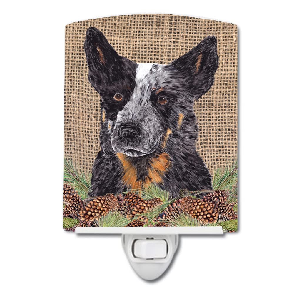 Carolines Treasures Ceramic Night Light, Australian Cattle Dog Design, UL-Certified, 6x4x3 inches, Ideal for Bedroom, Bathroom, Nursery