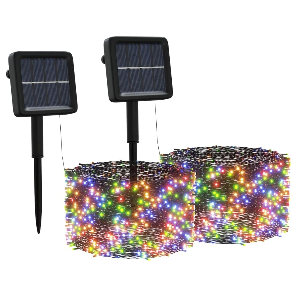 Vidaxl 2 X Solar Lights Christmas Decoration Solar String Lights Holiday Garden Decoration 2 X 200 Led Colourful Indoor Outdoor