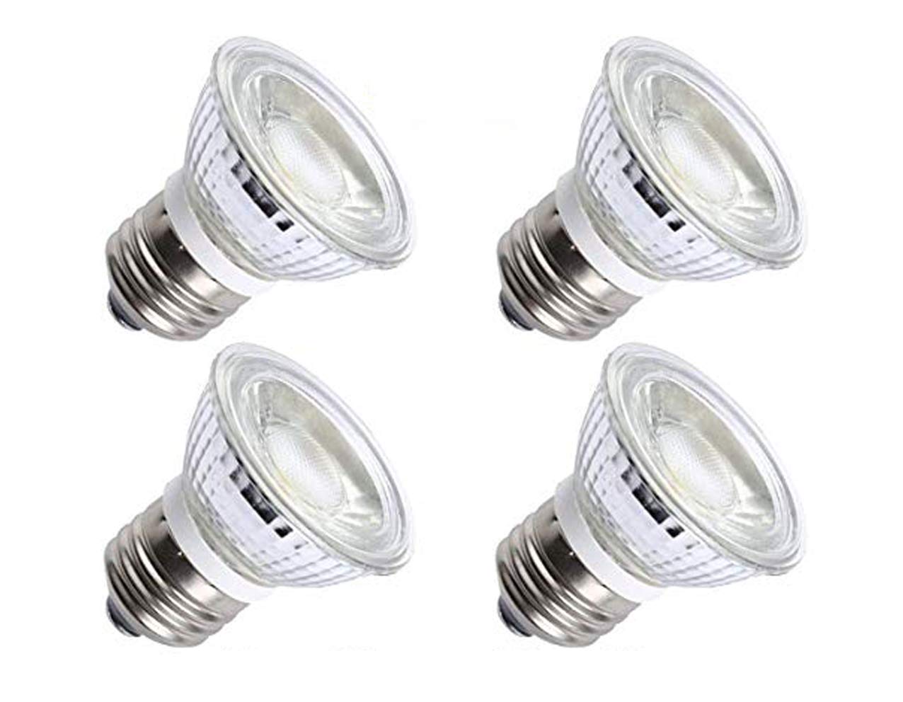 CTKcom LED Spotlight Bulb 5W PAR16/HR16, 450LM, 6000K Daylight White, 4 Pack, E26/E27, Glass