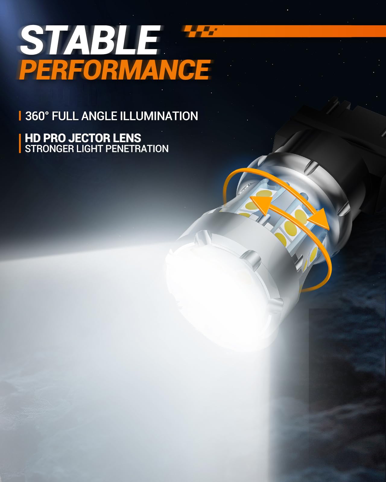 Sealight 3157 Led Bulb White, Super Bright 3156 3056 3057 4157 3047 4057 3457 4114 Led Bulb For Backup Reverse Tail Brake Drl Si