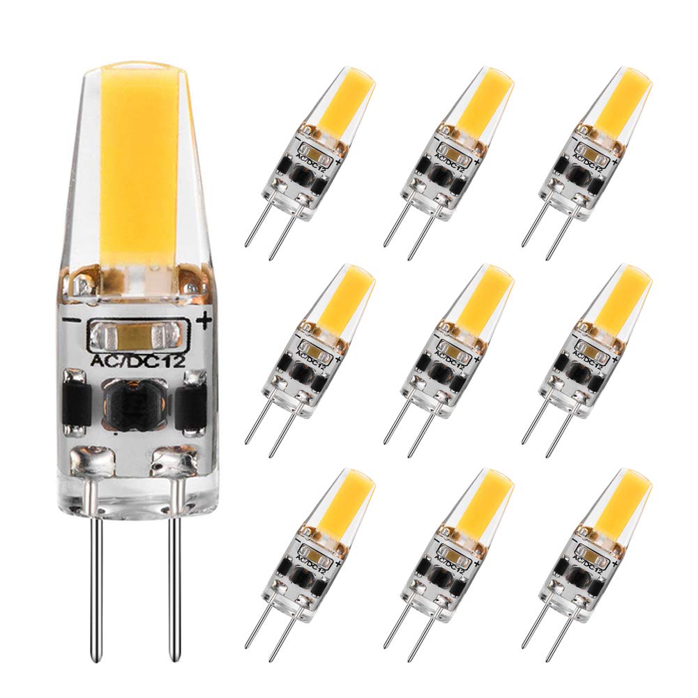 G4 Led Bulb 2W Equivalent To 20W T3 Jc Type Bi-Pin G4 Base Halogen Bulb, Ac/Dc 12V Daylight White 6000K G4 Bulb For Under Cabine