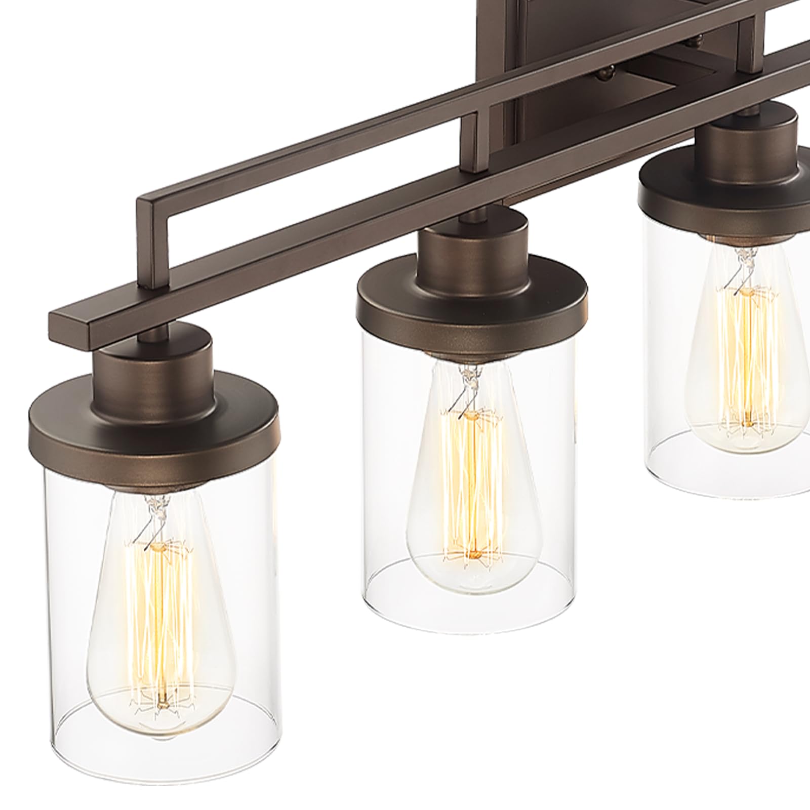 Emliviar 5-Light Rustic Vanity Light, Farmhouse Wall Lighting, Oil Rubbed Bronze Finish