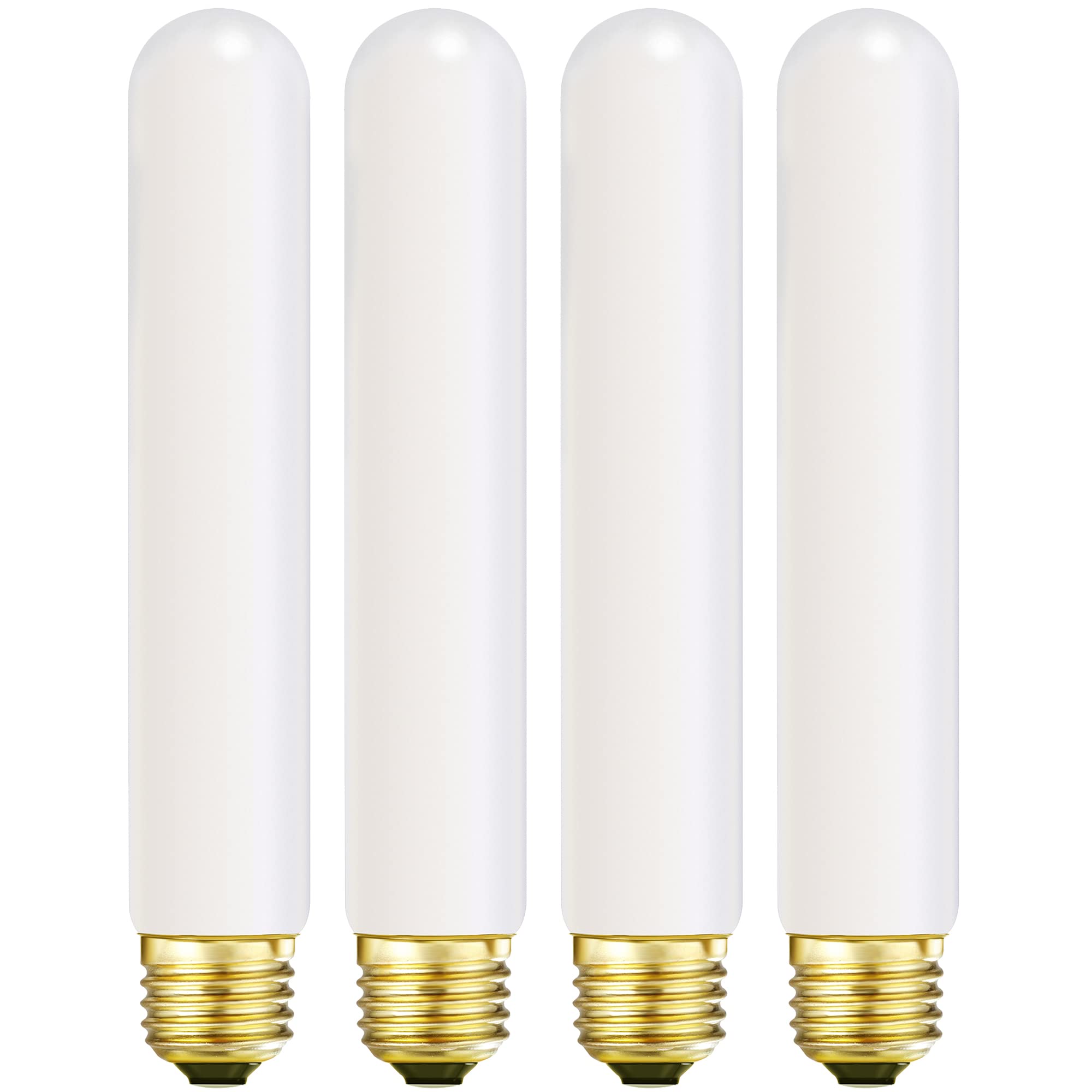 T10 Led Frosted Bulb,E26 Dimmable Tubular Led Light Bulb, 6W Equal 60 Watt Light Bulb 4000K Neutral White,Cri90+,600Lm,E26 Base 