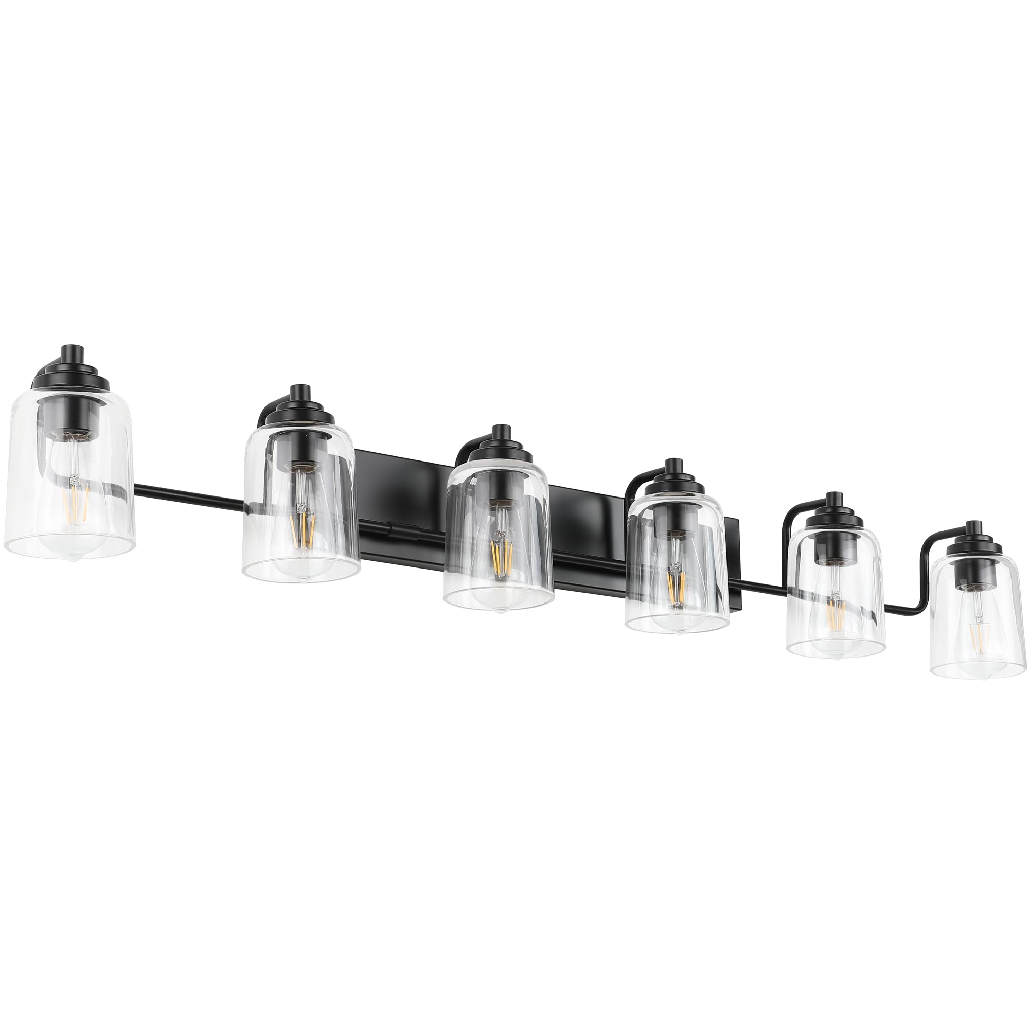Solfart 6 Lights Vanity Lights For Mirror Black Bathroom Light Fixtures Black Vanity Light Bathroom Light Fixtures Wall Mount 50
