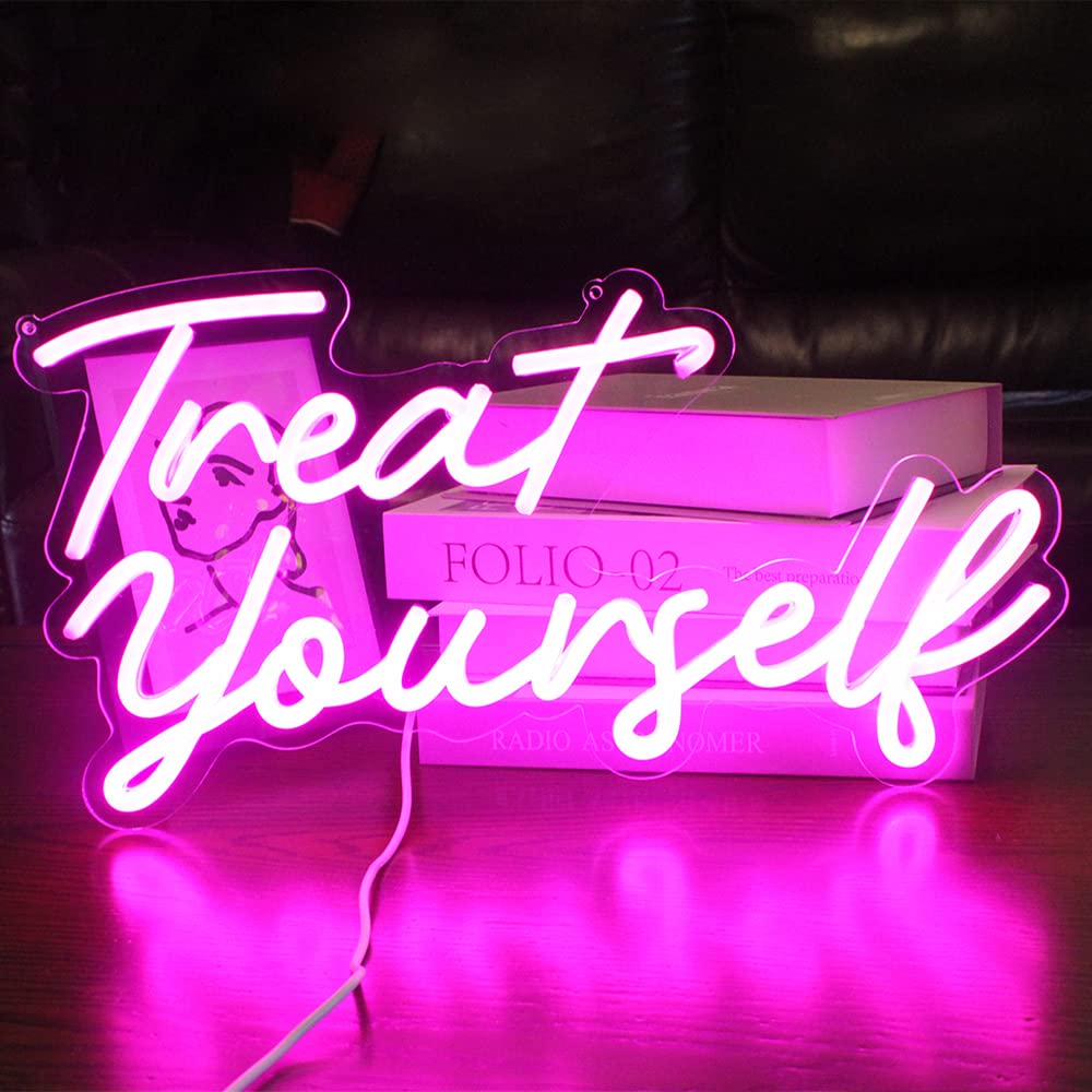 DAKABUKA Neon Sign Pink LED Letter Light Wall Decor 16.5x8.7 inches Model NL008