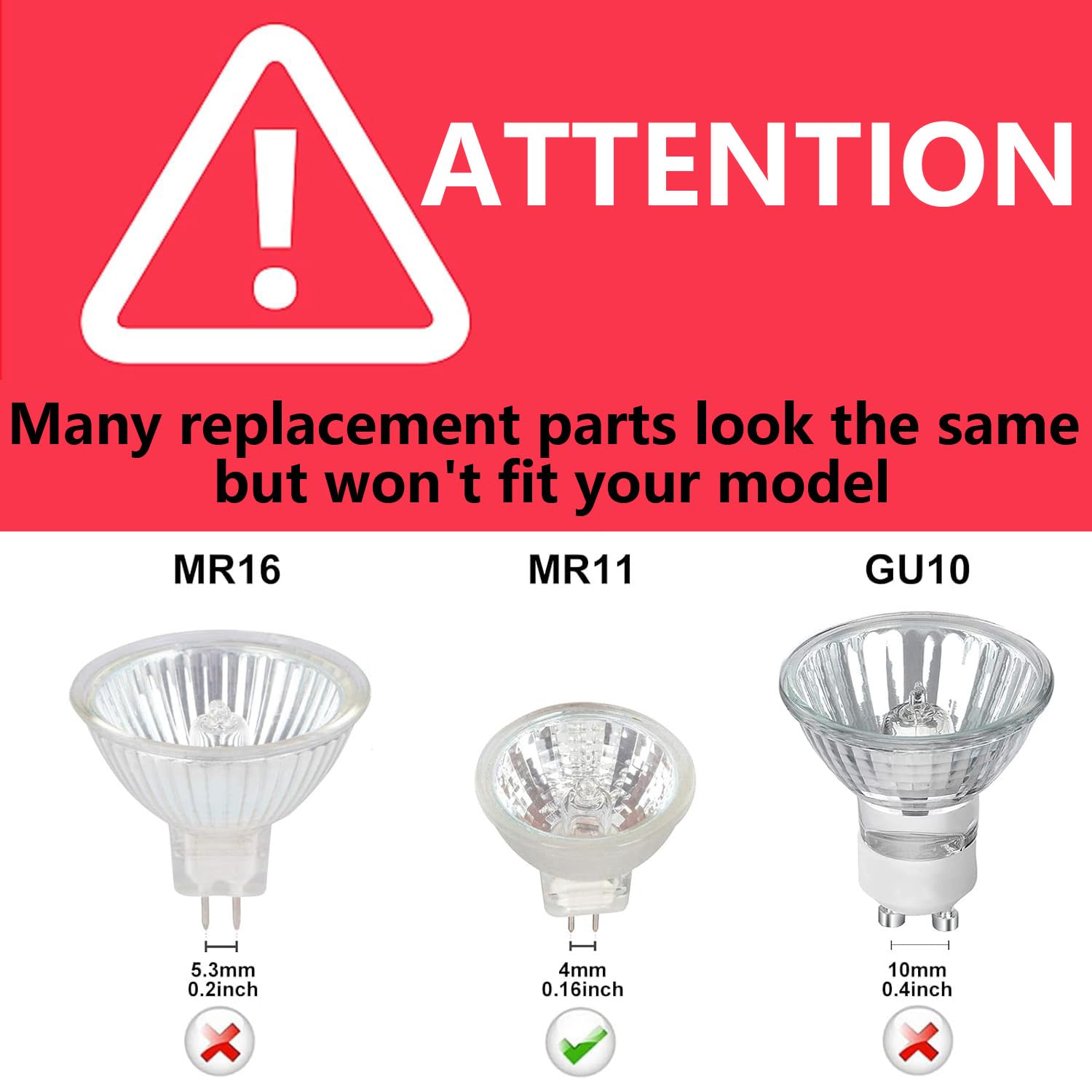 Sansun 2.4W Led Mr11 Bulbs, 12V Replacement, Daylight White 4000K, Pack